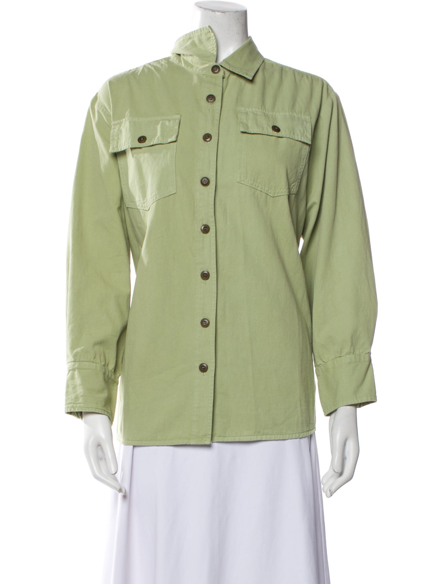 The Great Long Sleeve Button-Up Top