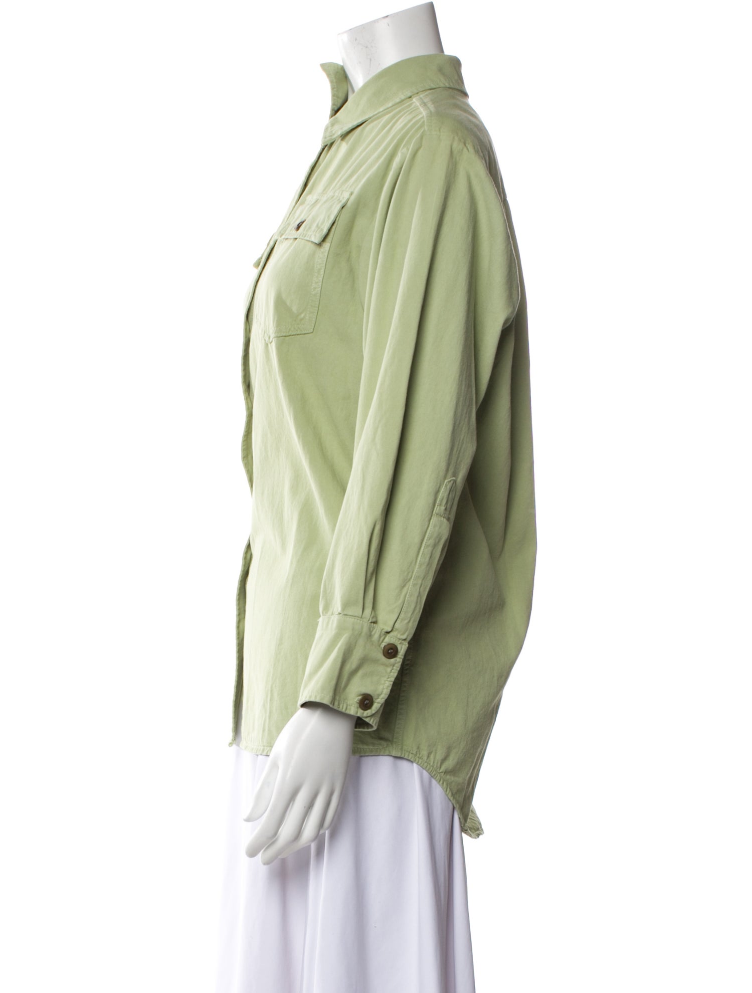 The Great Long Sleeve Button-Up Top