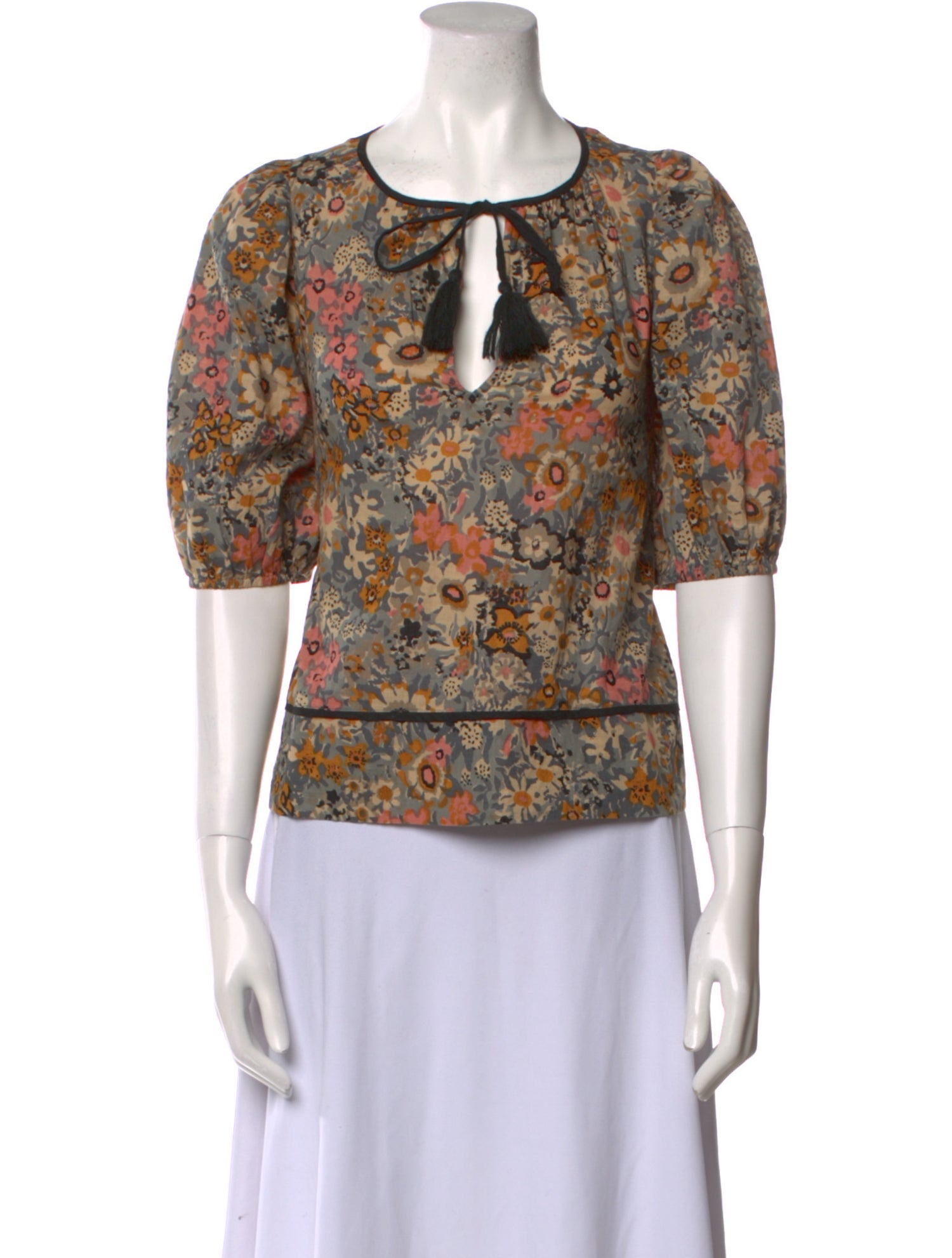 The Great Floral Print V-Neck Blouse