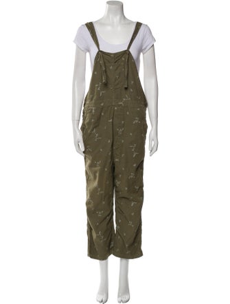 The Great Printed Square Neckline Jumpsuit