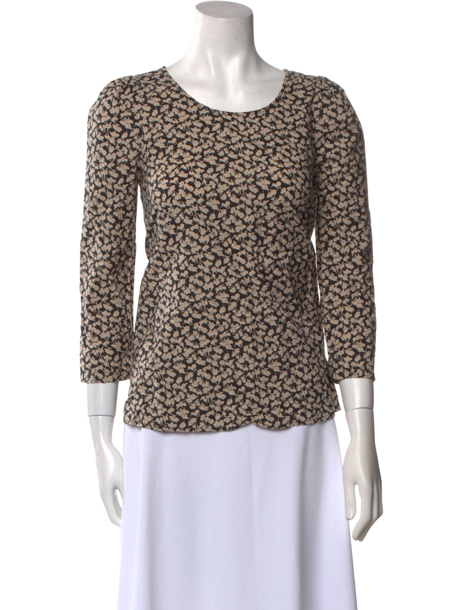 The Great Animal Print Scoop Neck Top