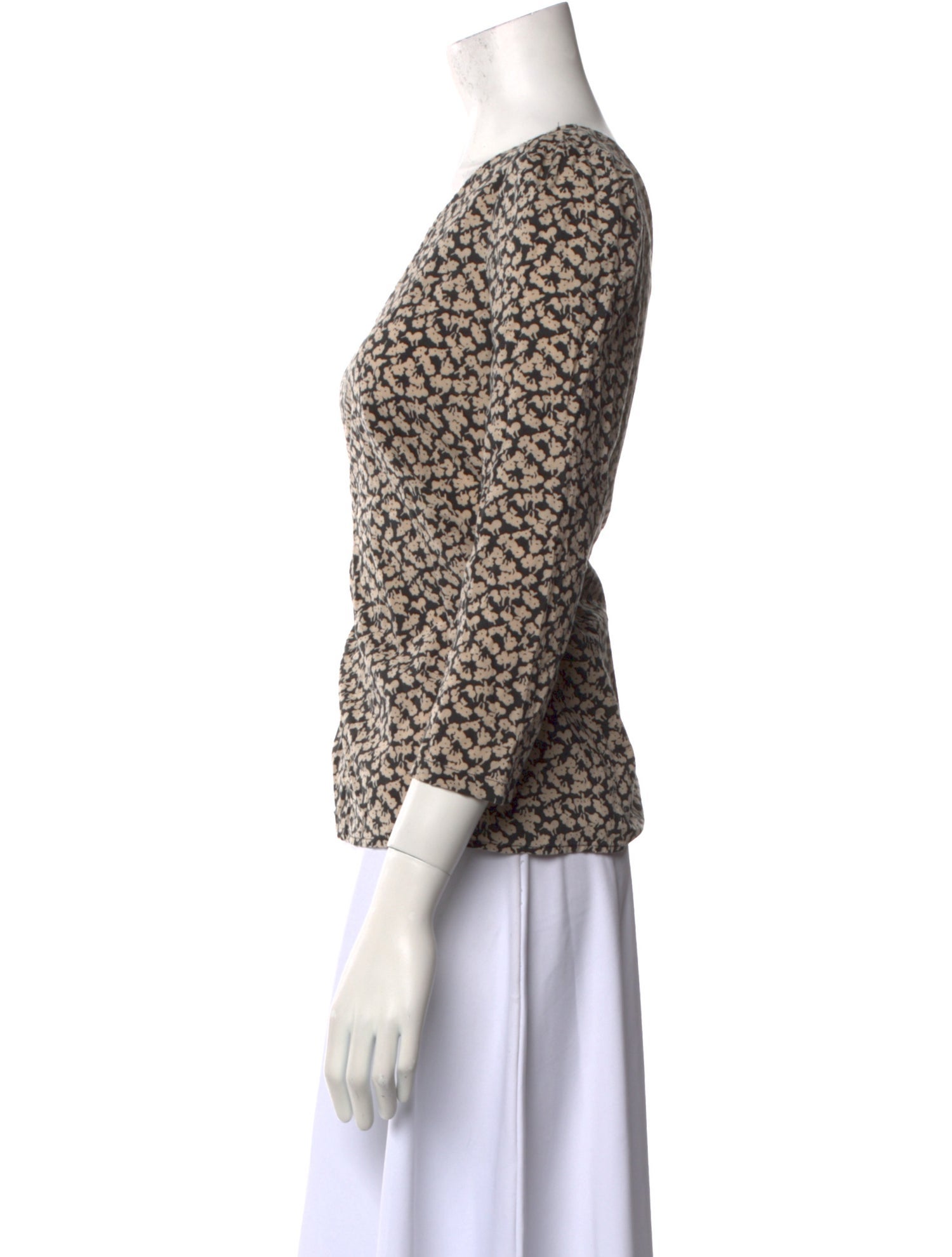 The Great Animal Print Scoop Neck Top