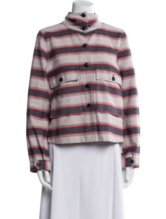 The Great Striped Faux Fur Jacket