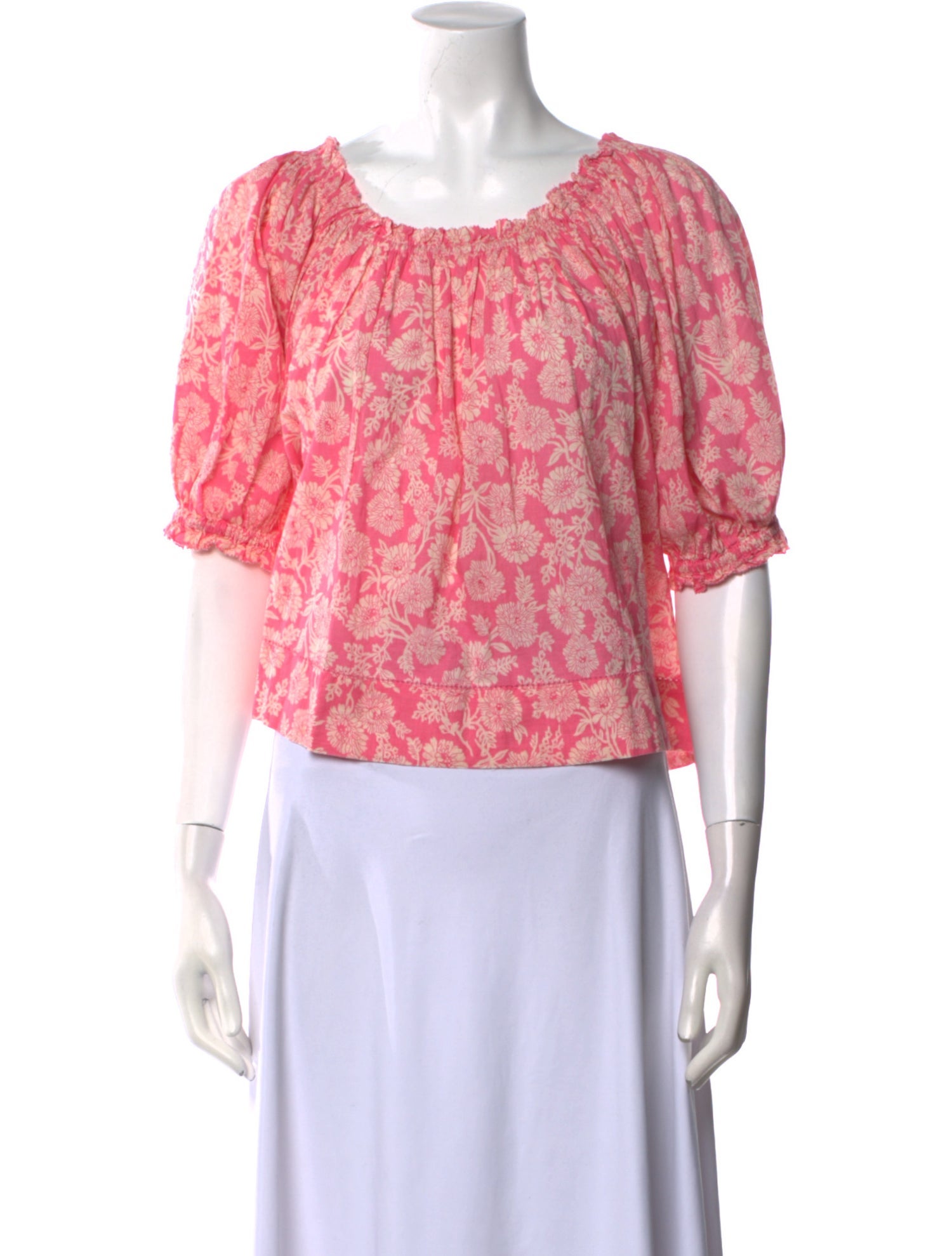 The Great Floral Print Scoop Neck Crop Top