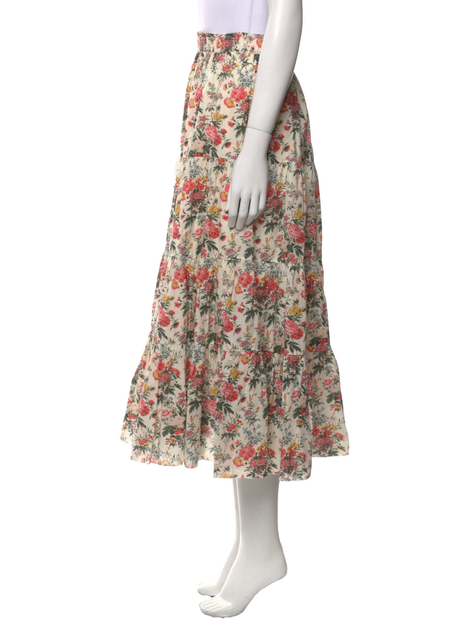 The Great Floral Print Midi Length Skirt