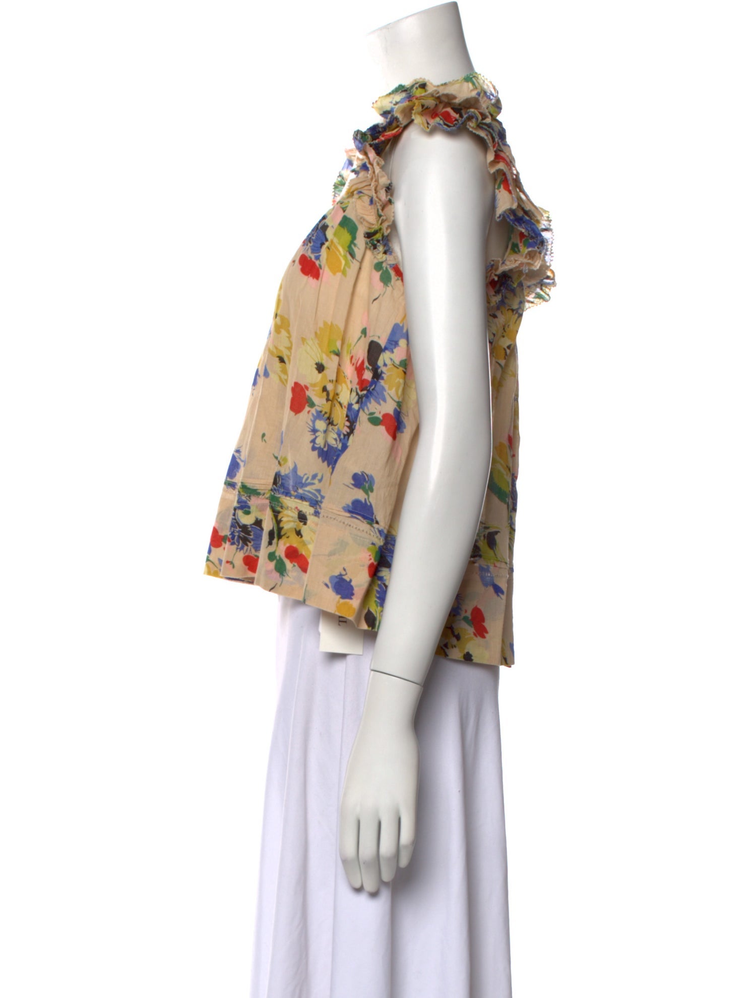 The Great Floral Print Scoop Neck Crop Top