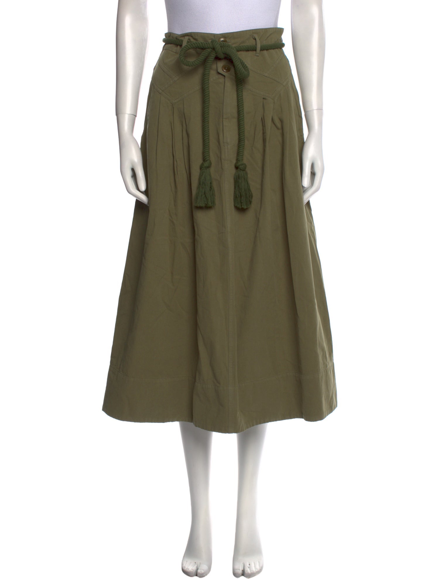 The Great Tassel Accents Midi Length Skirt