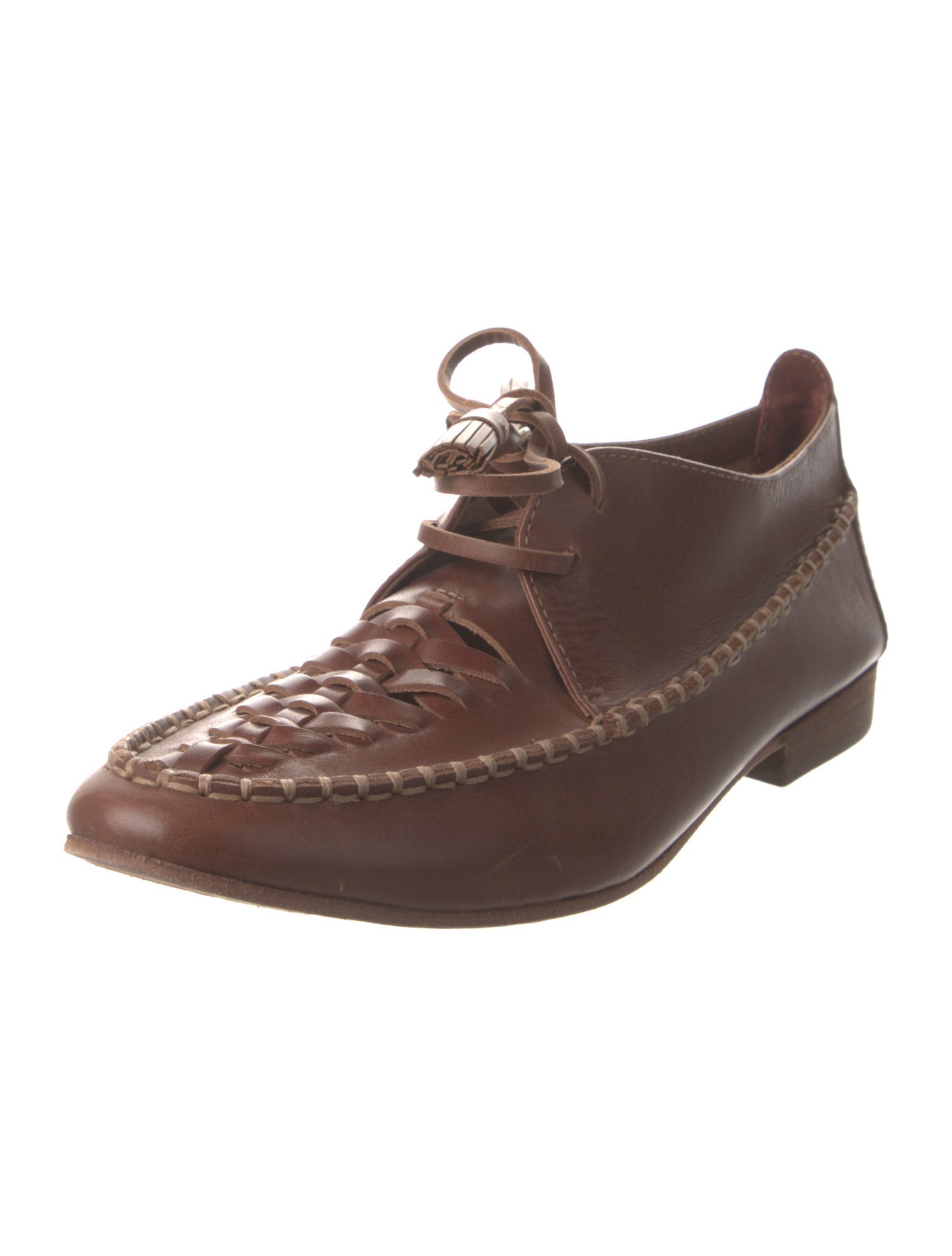 The Great Leather Whipstitch Trim Oxfords