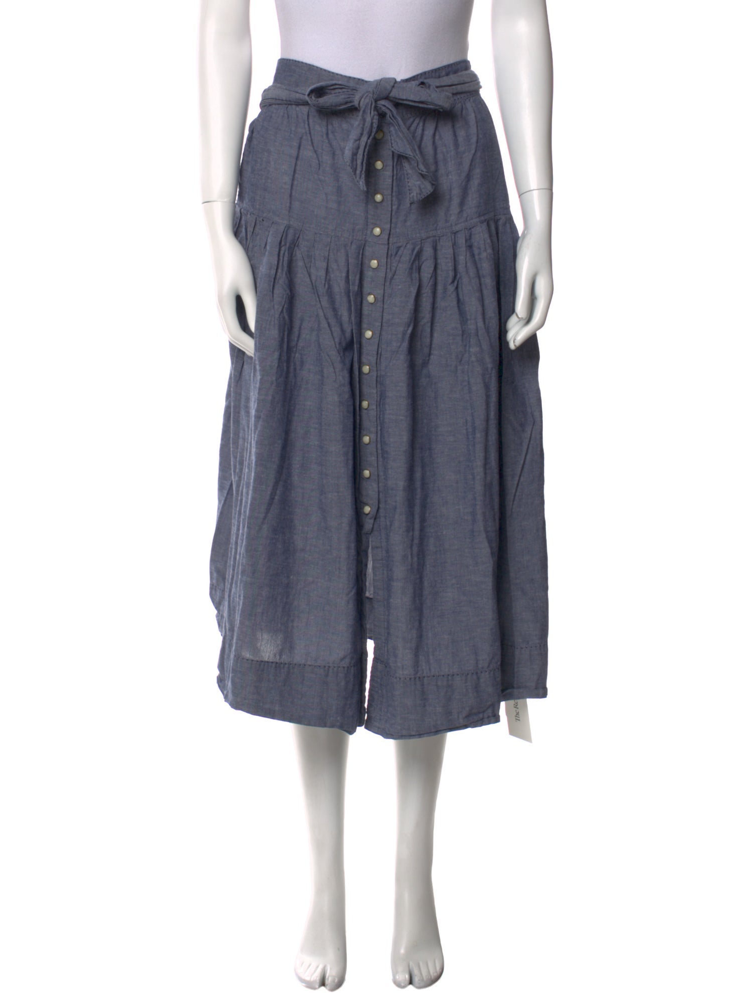 The Great Pleated Accents Midi Length Skirt