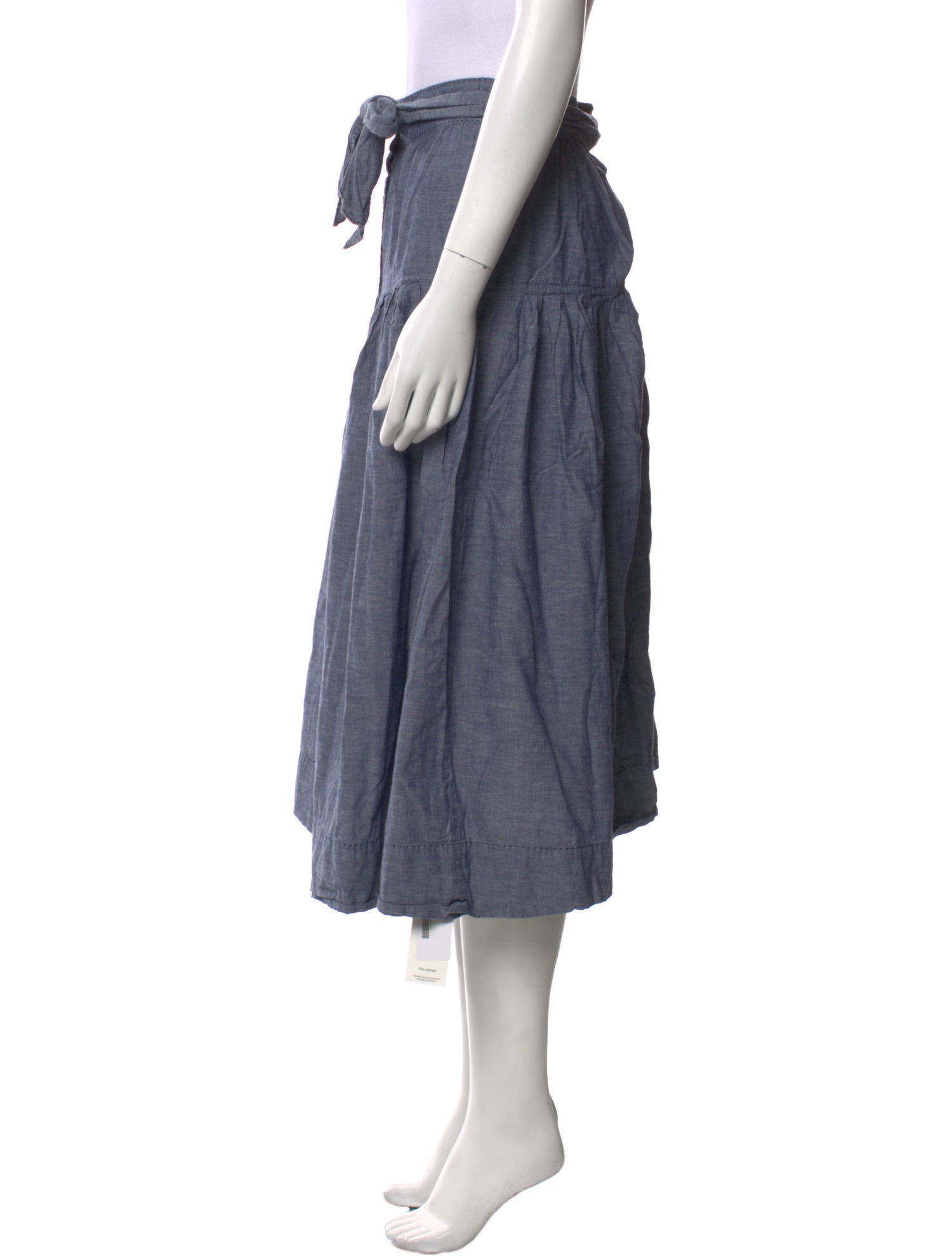 The Great Pleated Accents Midi Length Skirt