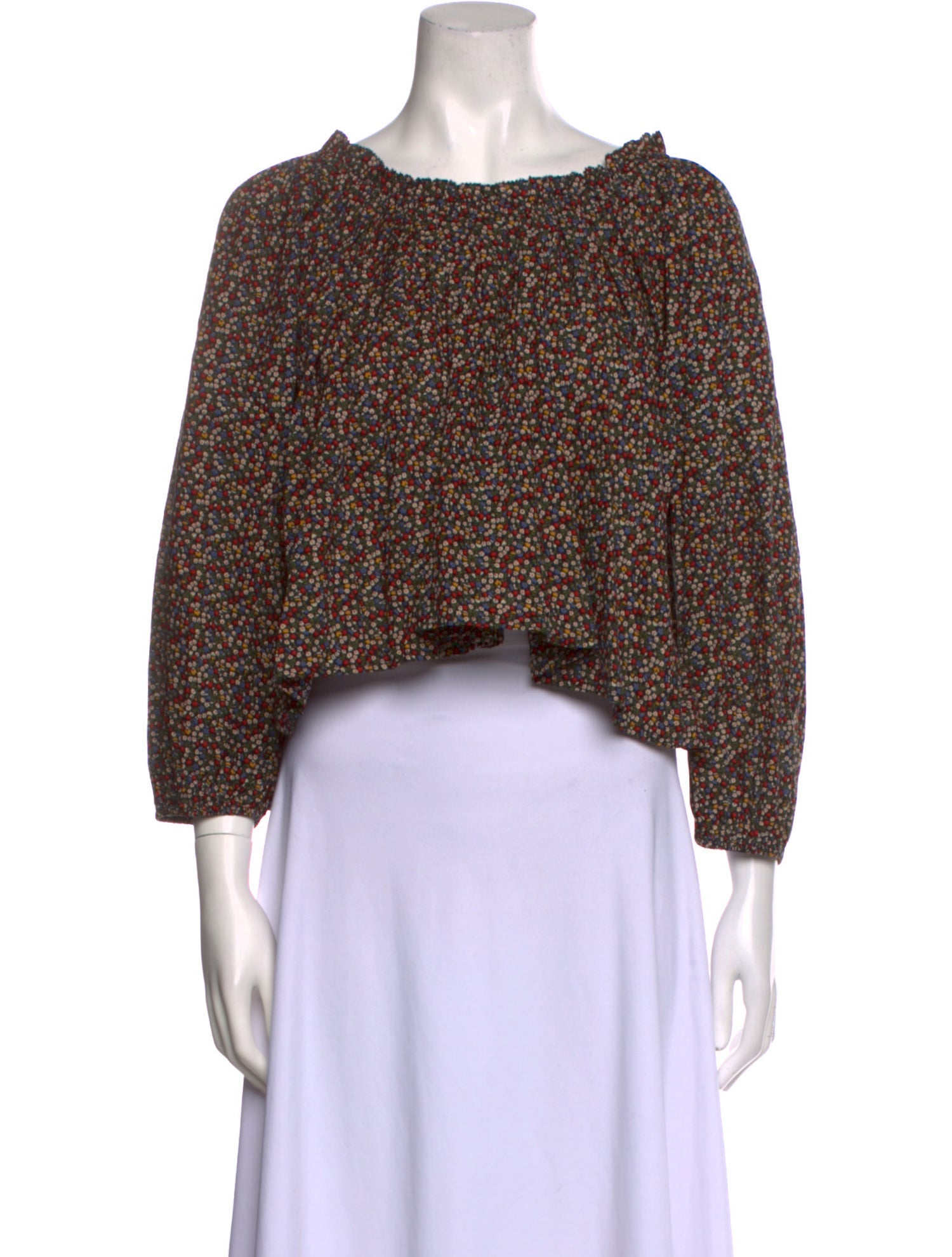 The Great Printed Scoop Neck Crop Top w/ Tags