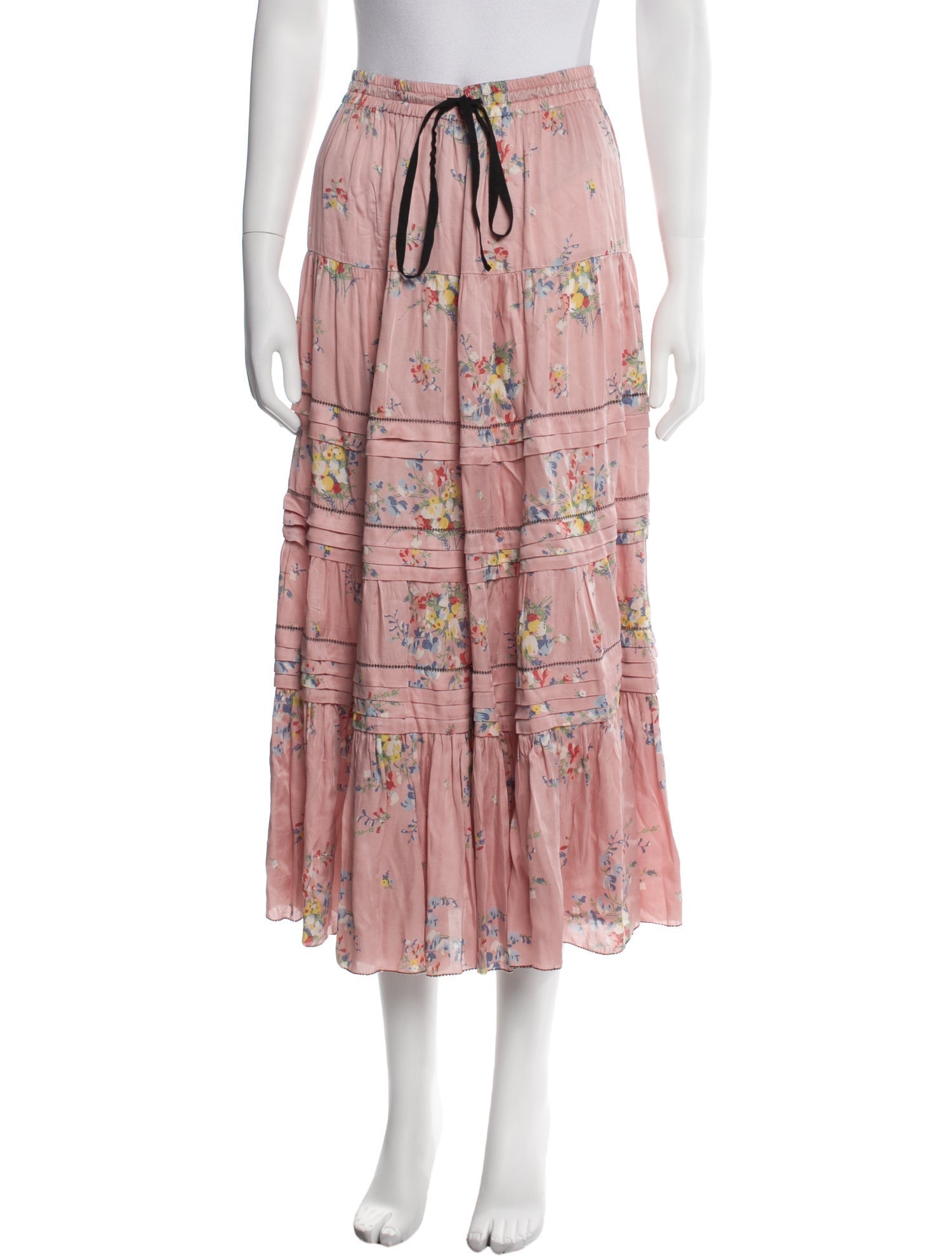 The Great Floral Print Midi Length Skirt