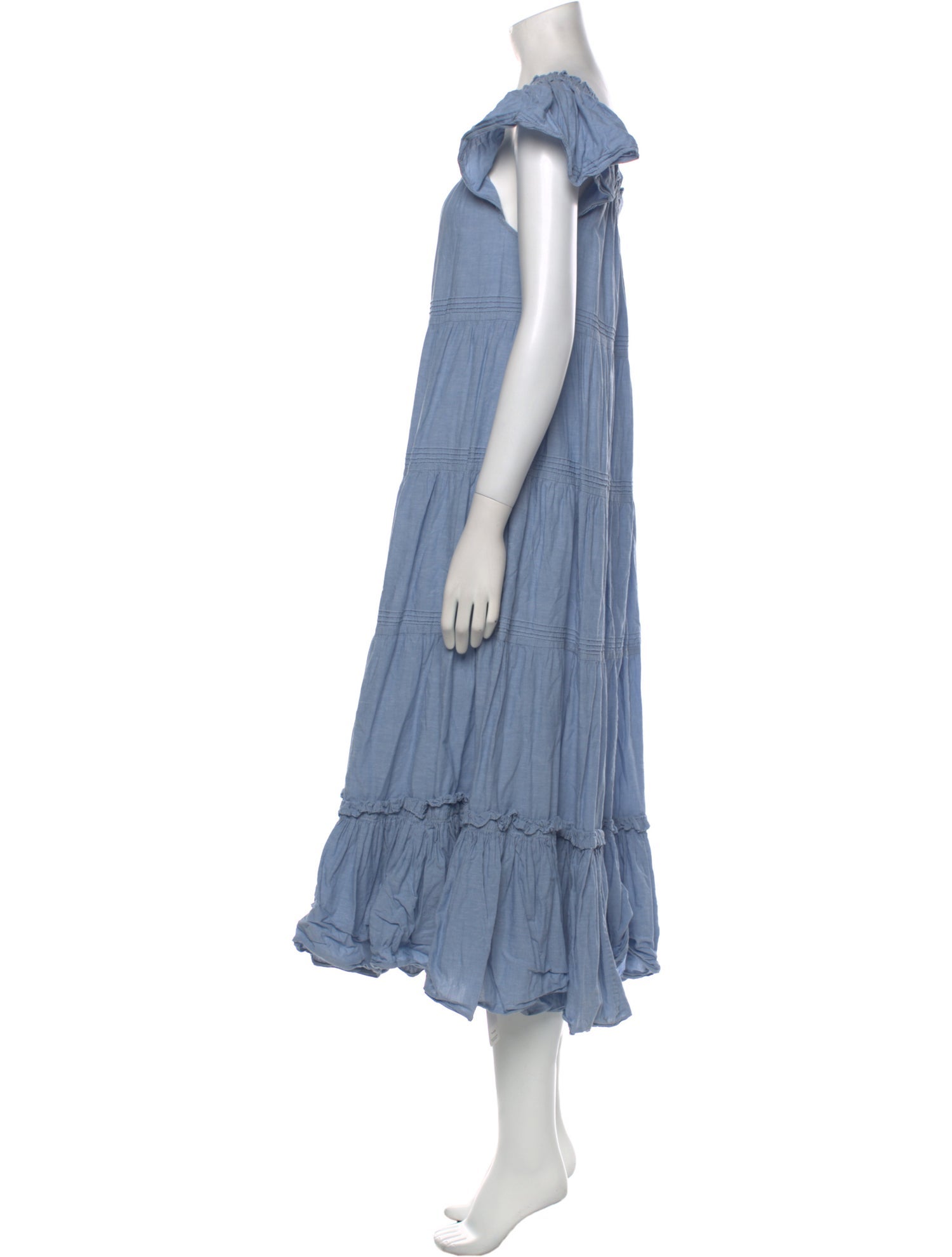 The Great Scoop Neck Midi Length Dress