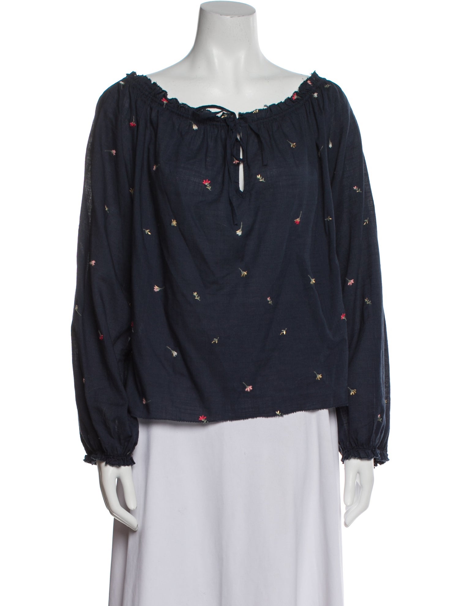 The Great Printed Scoop Neck Blouse