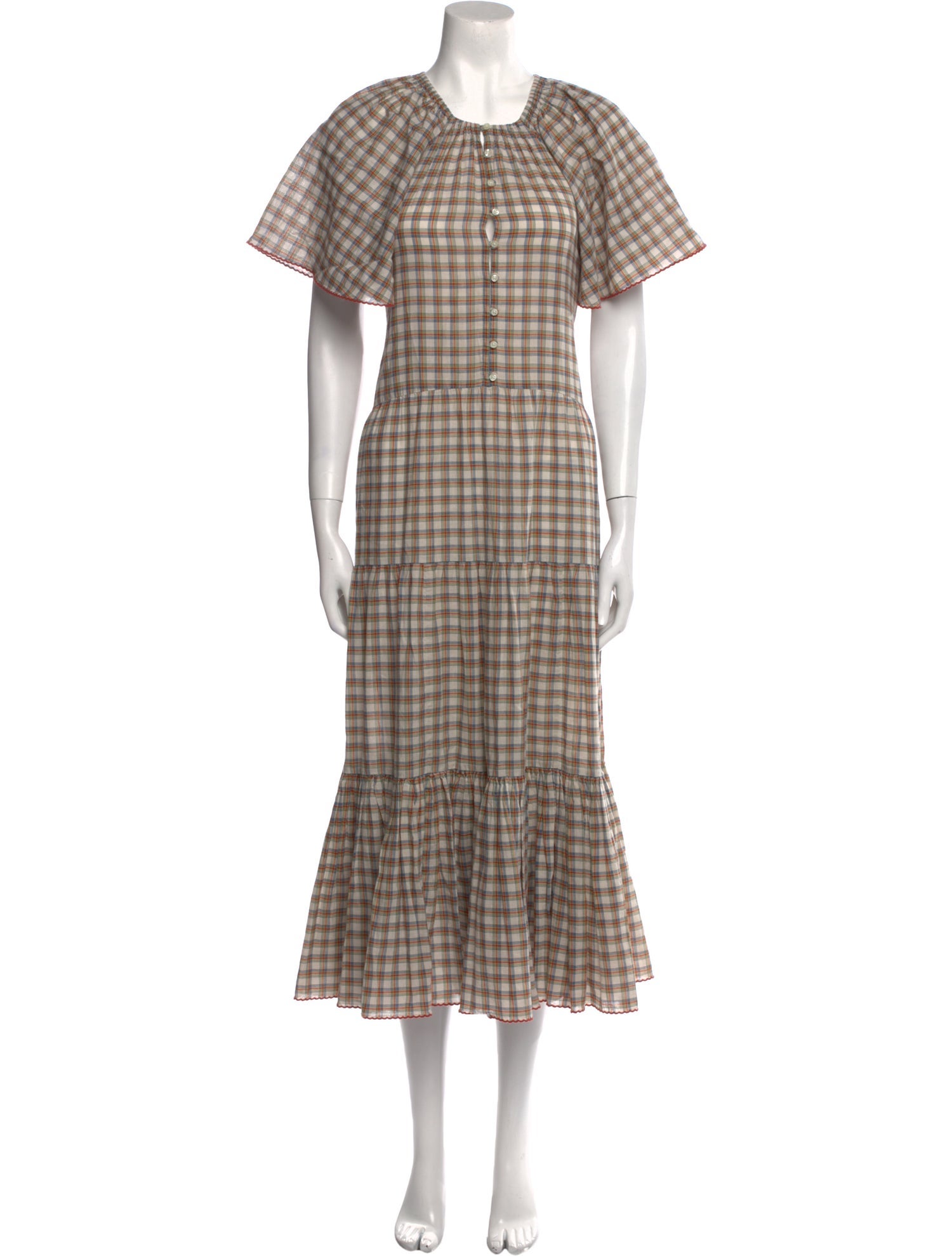 The Great Plaid Print Long Dress