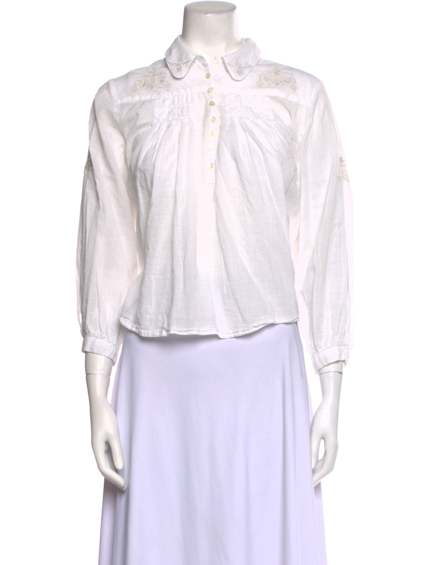 The Great Three-Quarter Sleeve Crop Top