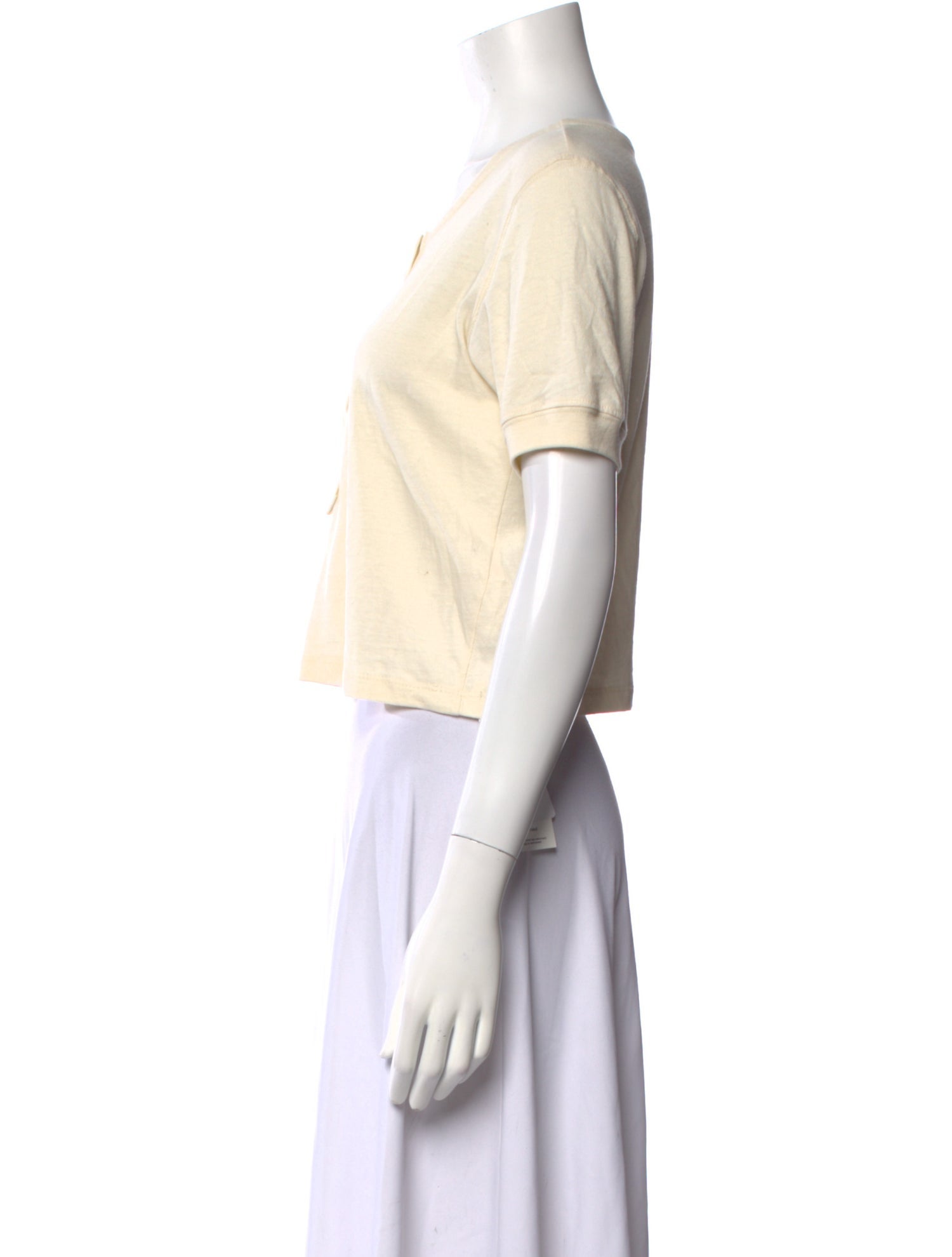 The Great Scoop Neck Short Sleeve Crop Top