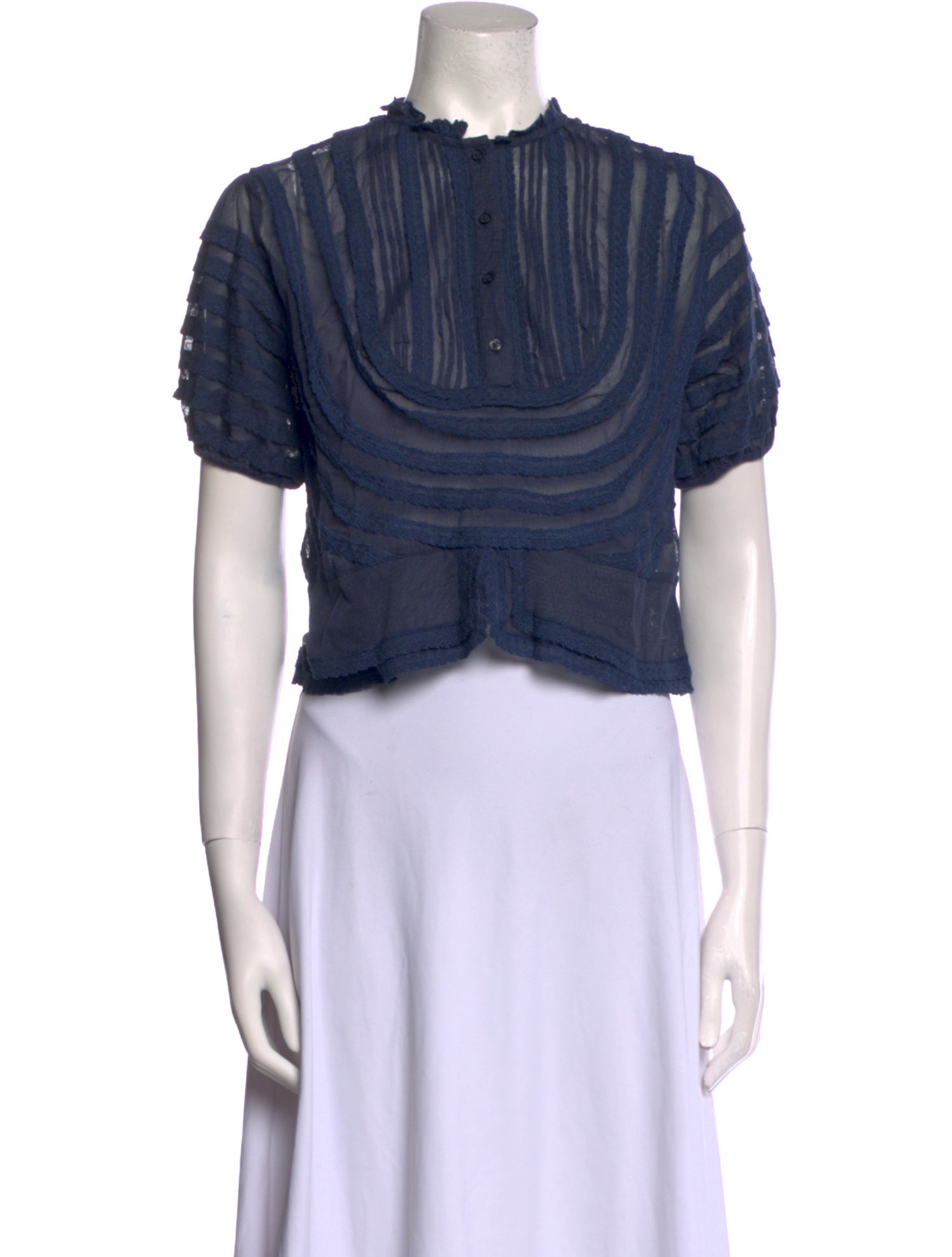 The Great Mock Neck Short Sleeve Crop Top w/ Tags