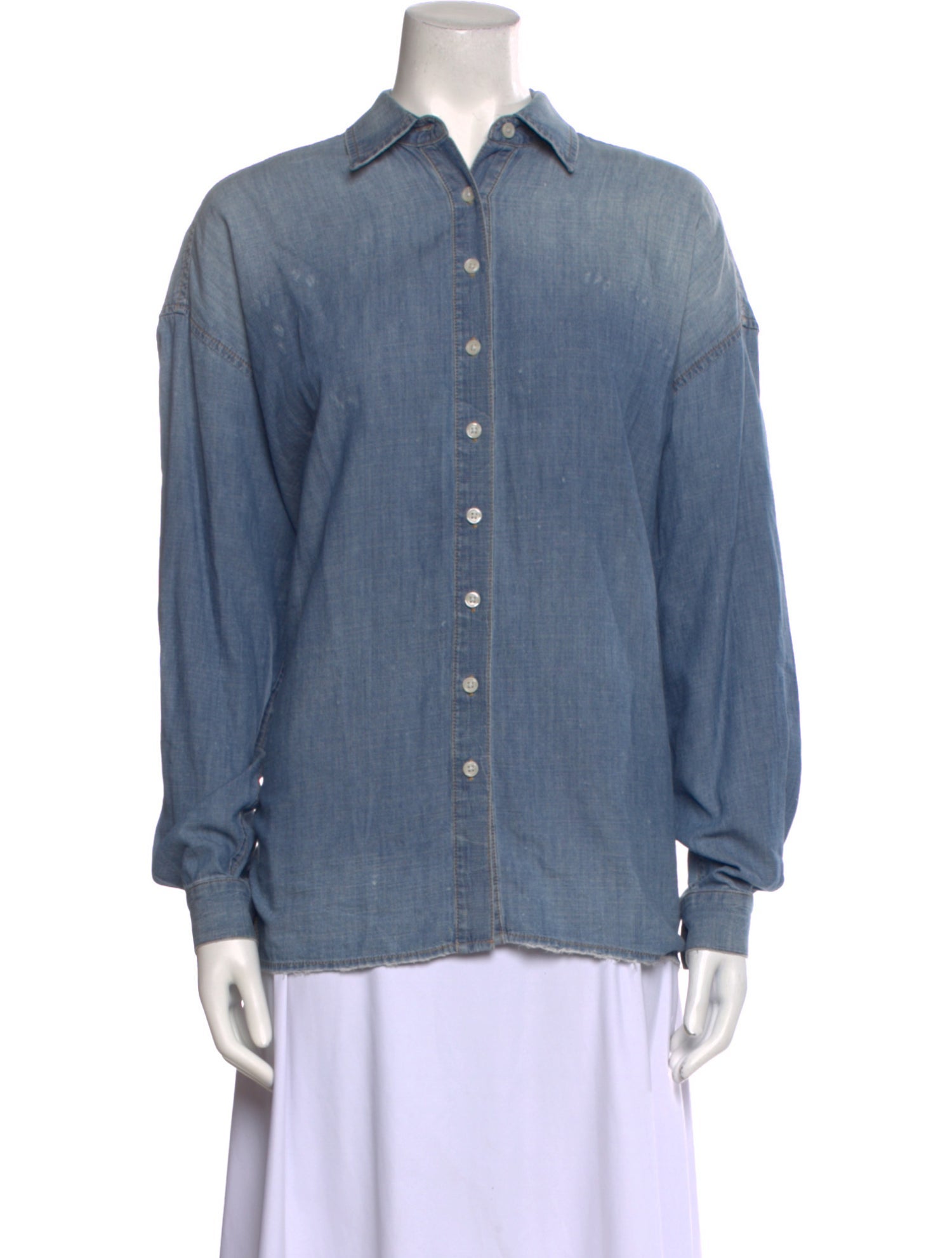 The Great Long Sleeve Button-Up Top