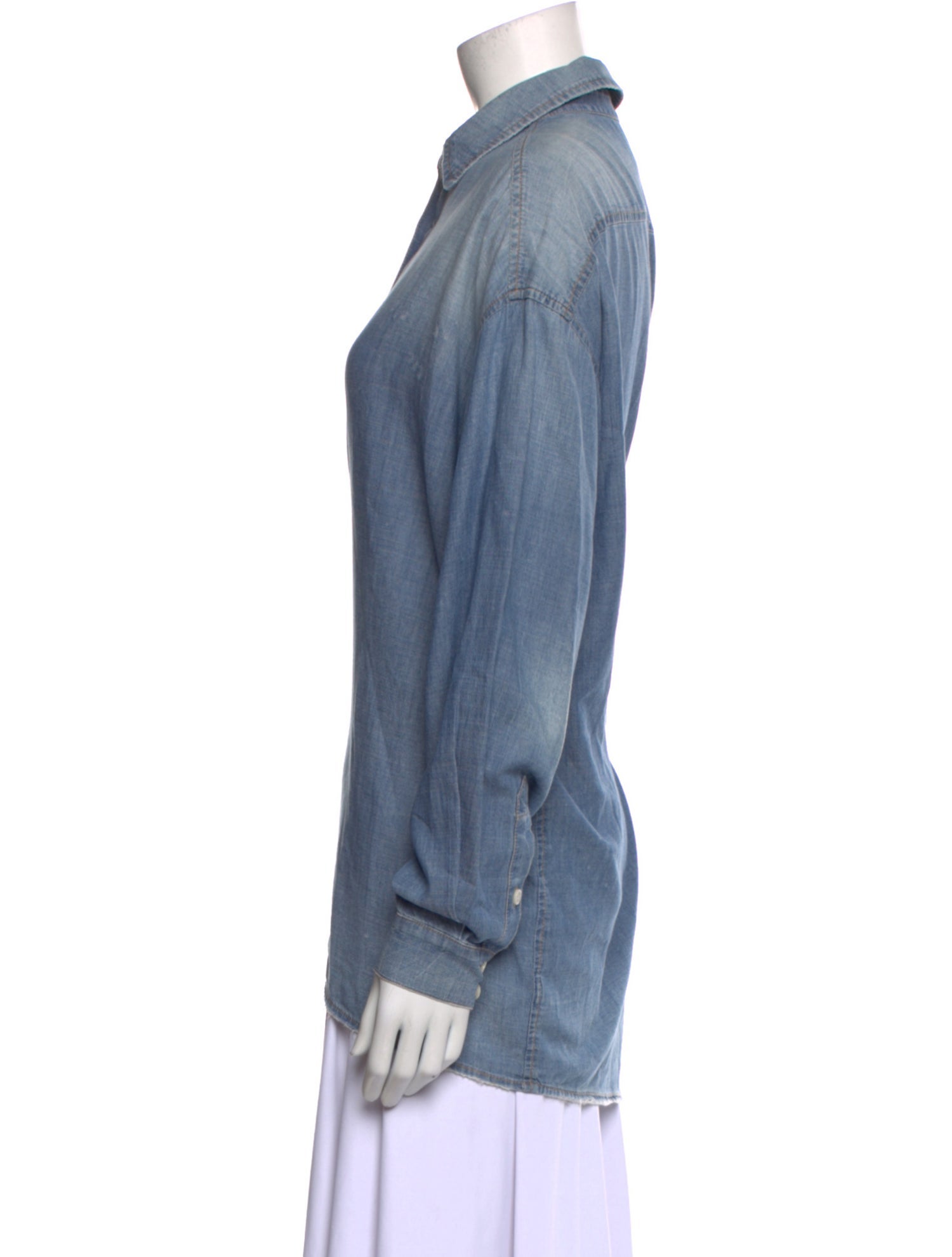 The Great Long Sleeve Button-Up Top