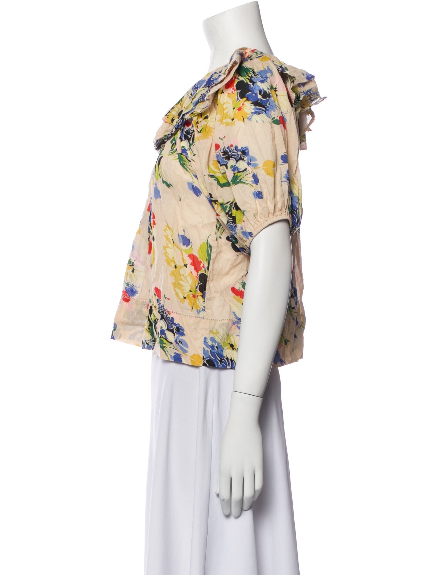 The Great Floral Print Scoop Neck Crop Top