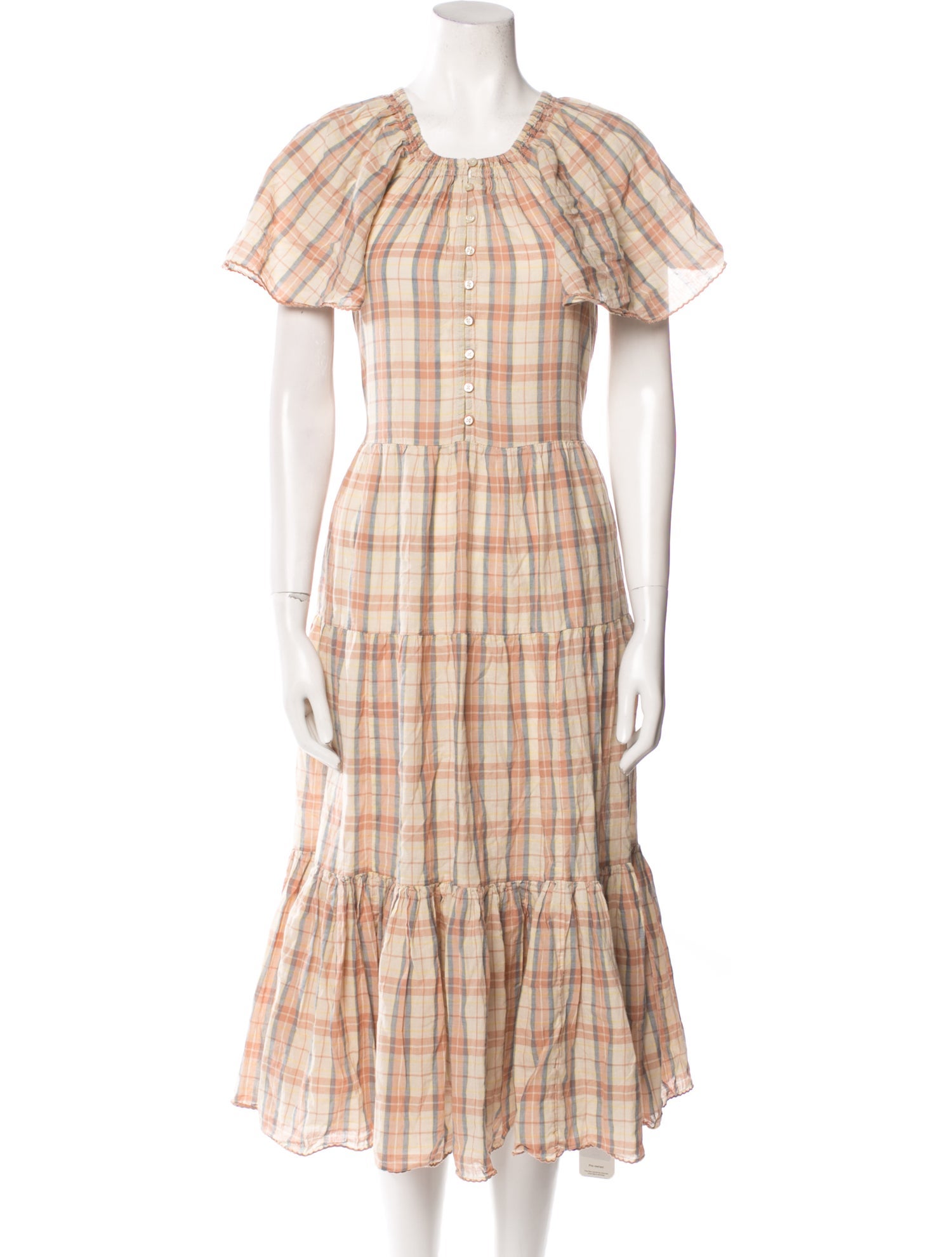 The Great Plaid Print Midi Length Dress