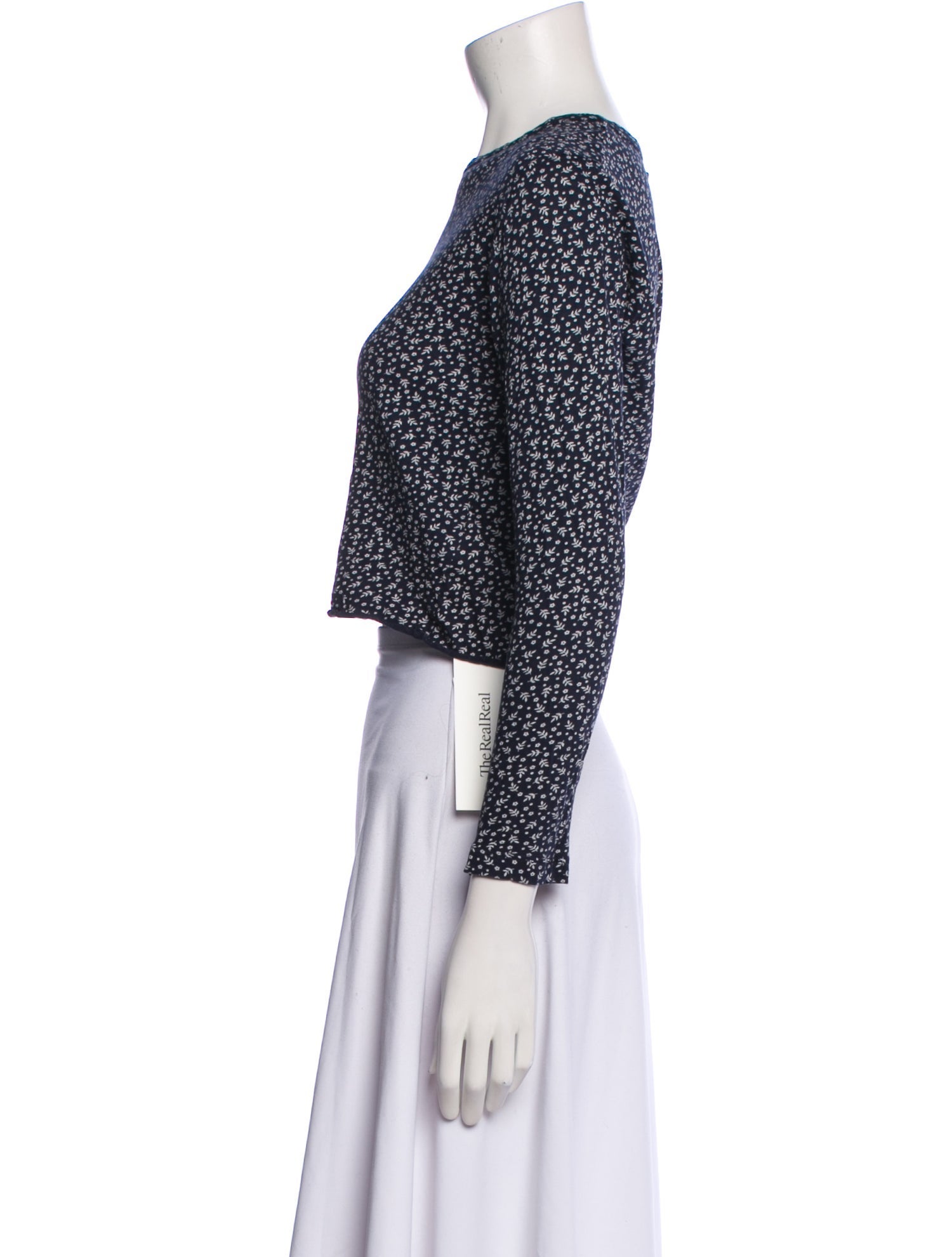 The Great Printed Crew Neck Crop Top