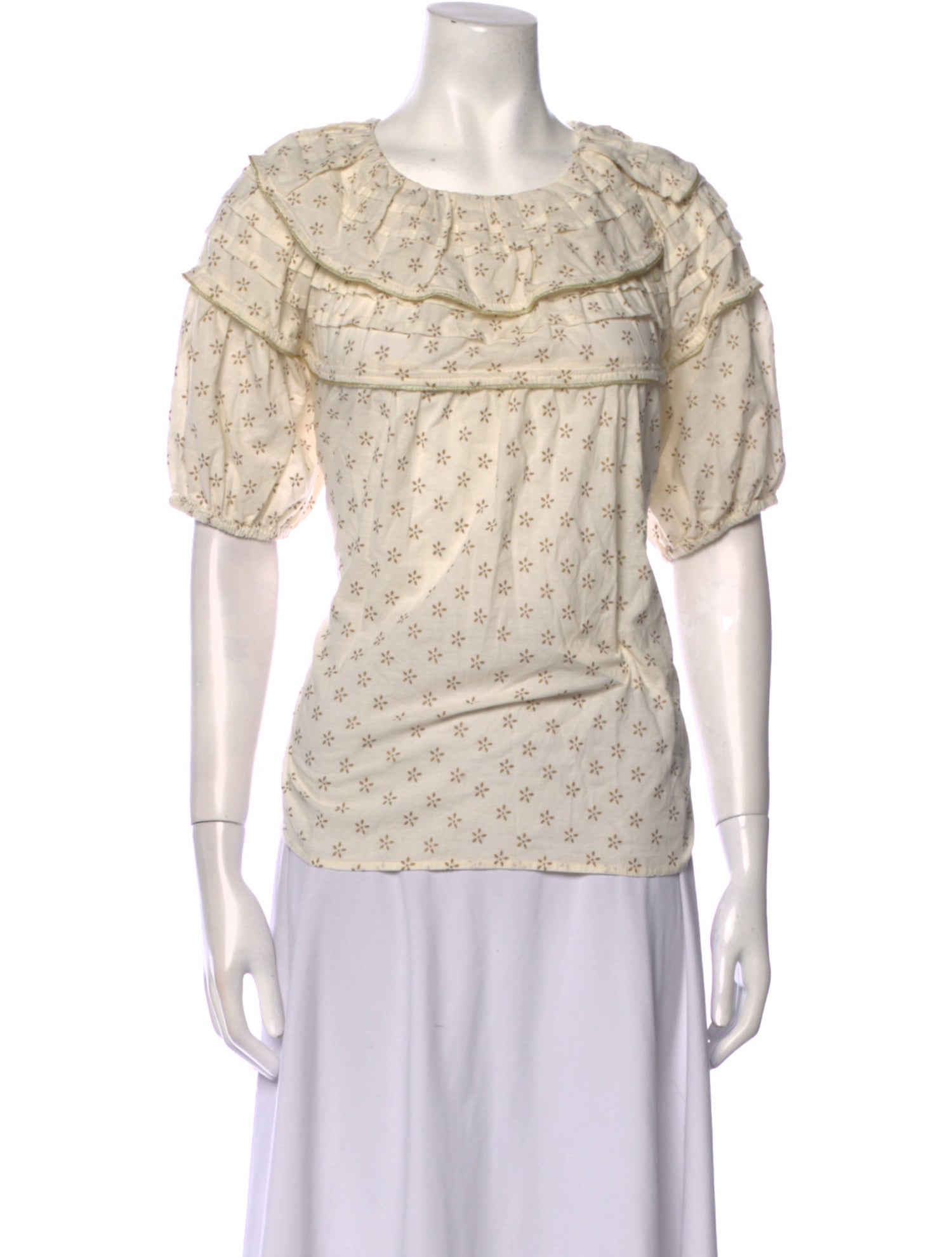 The Great Printed Scoop Neck Top