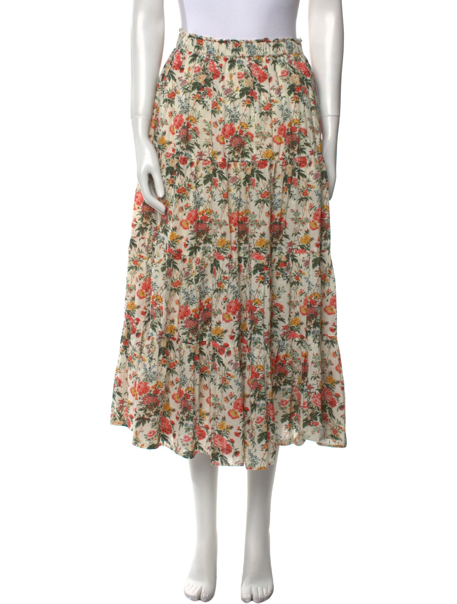 The Great Floral Print Midi Length Skirt