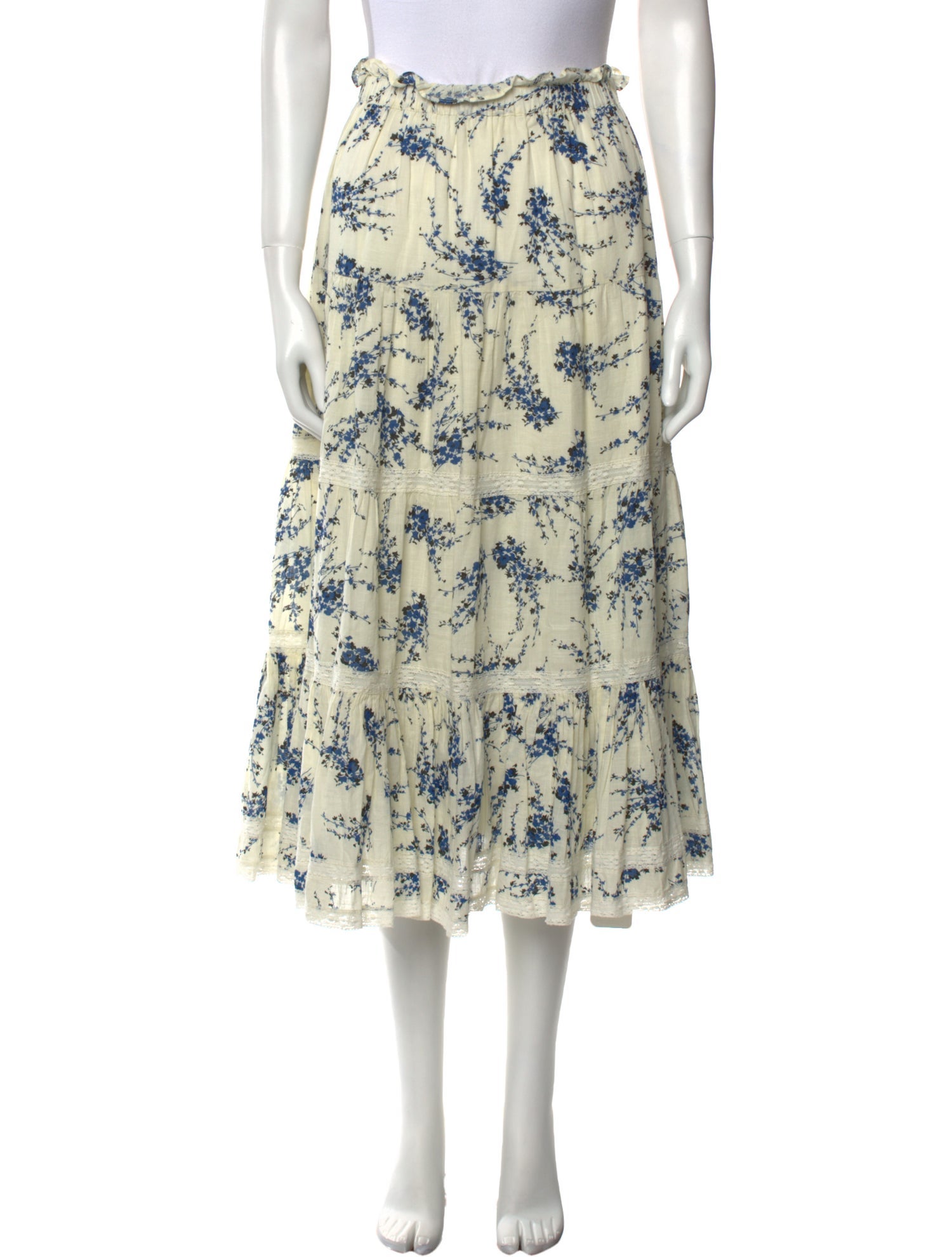 The Great Floral Print Midi Length Skirt