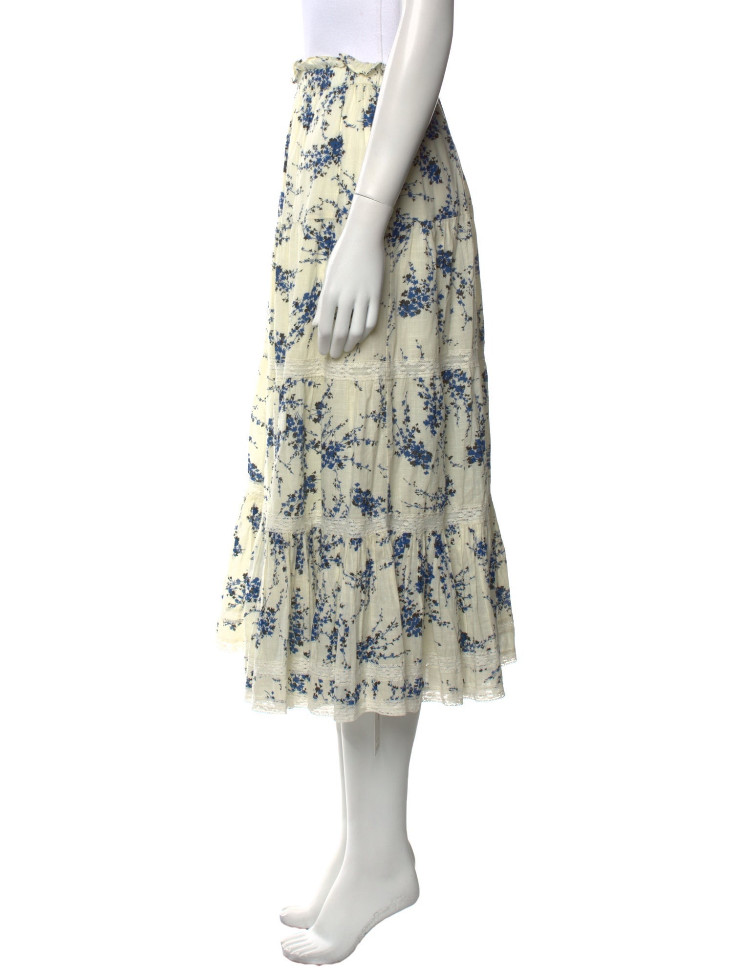 The Great Floral Print Midi Length Skirt