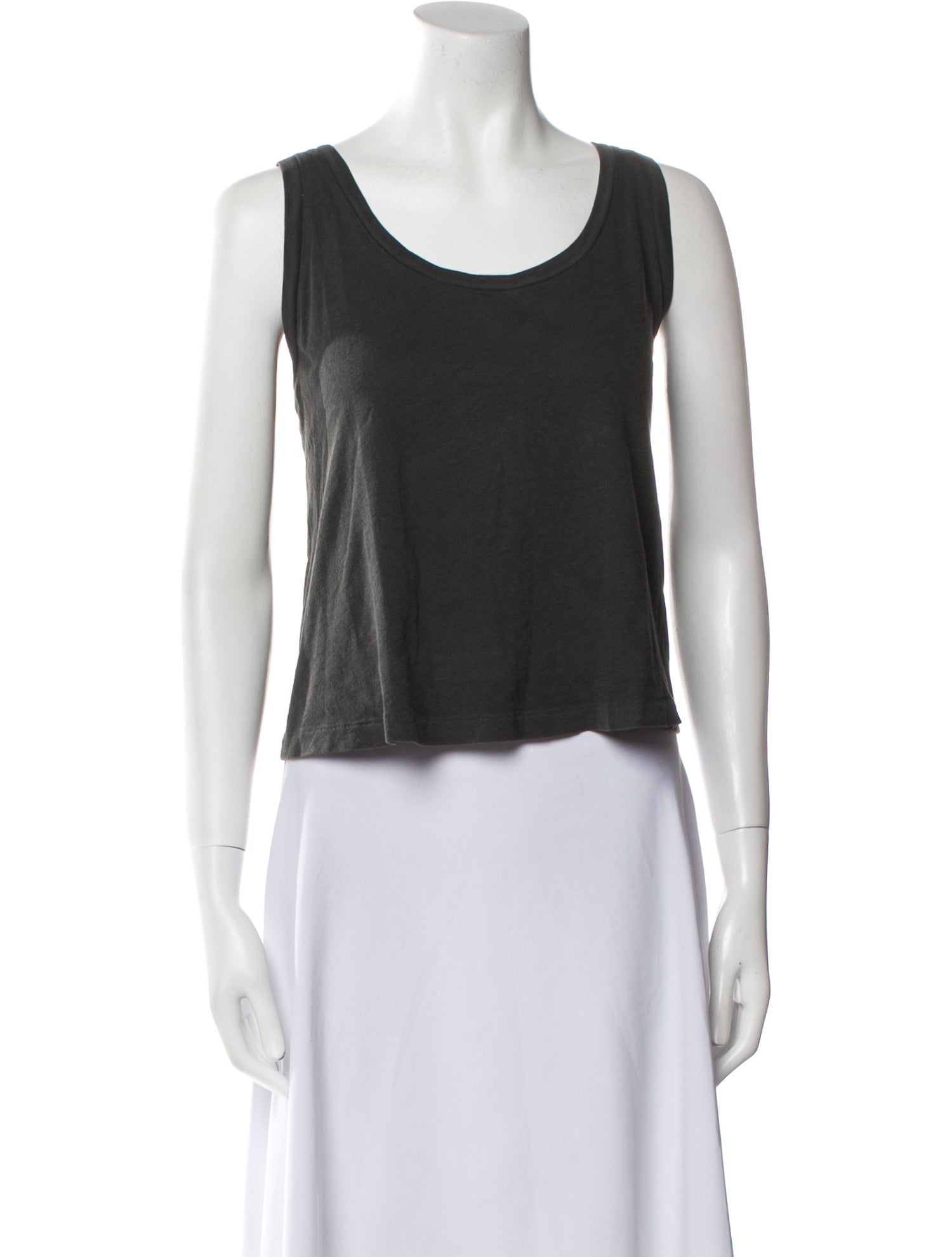 The Great Scoop Neck Sleeveless Crop Top