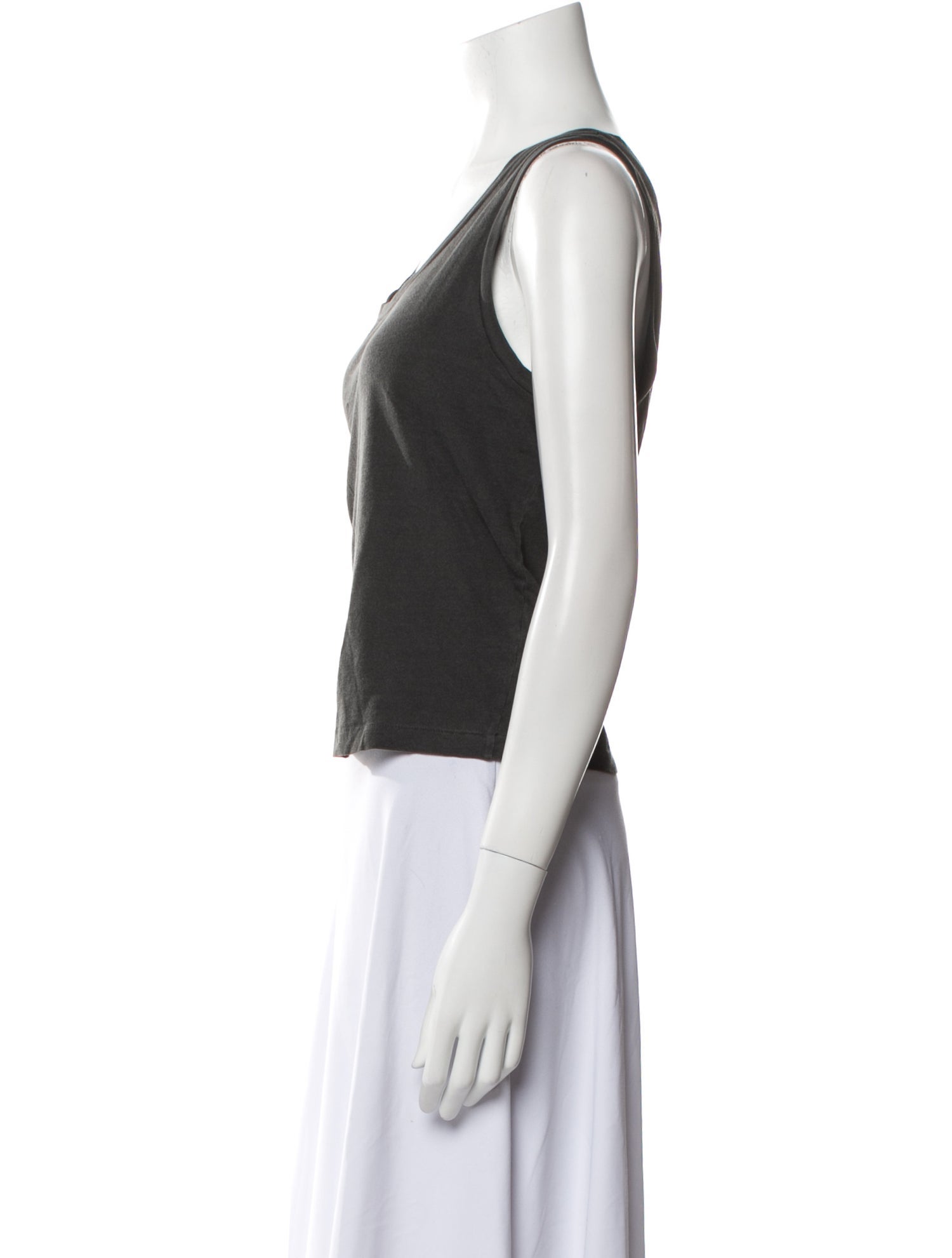 The Great Scoop Neck Sleeveless Crop Top