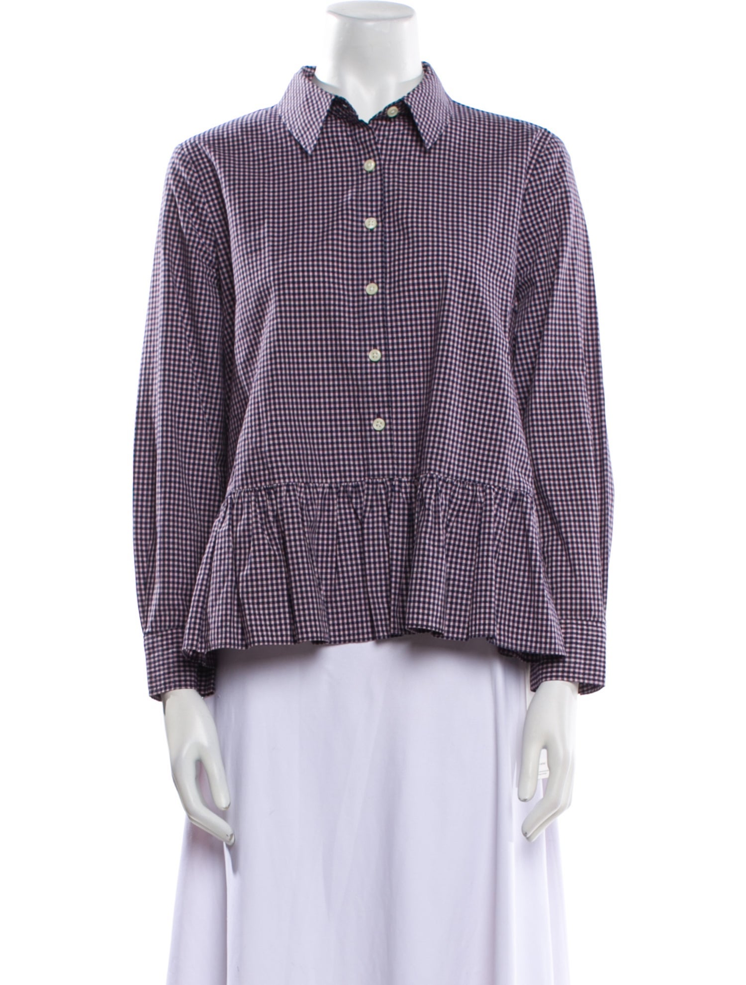 The Great Plaid Print Long Sleeve Button-Up Top