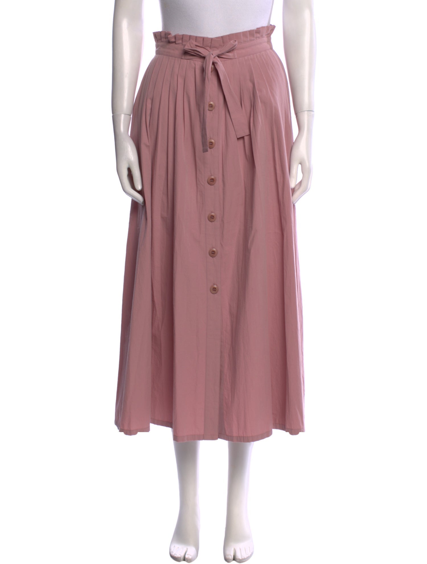 The Great Pleated Accents Midi Length Skirt