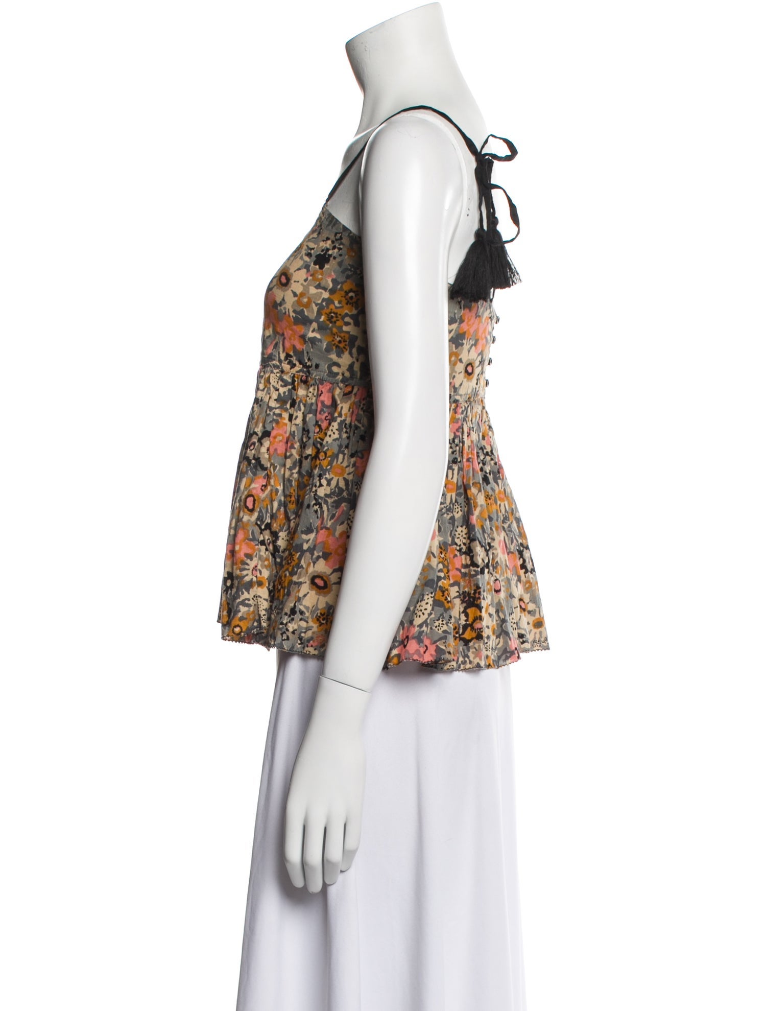 The Great Floral Print Square Neckline Top