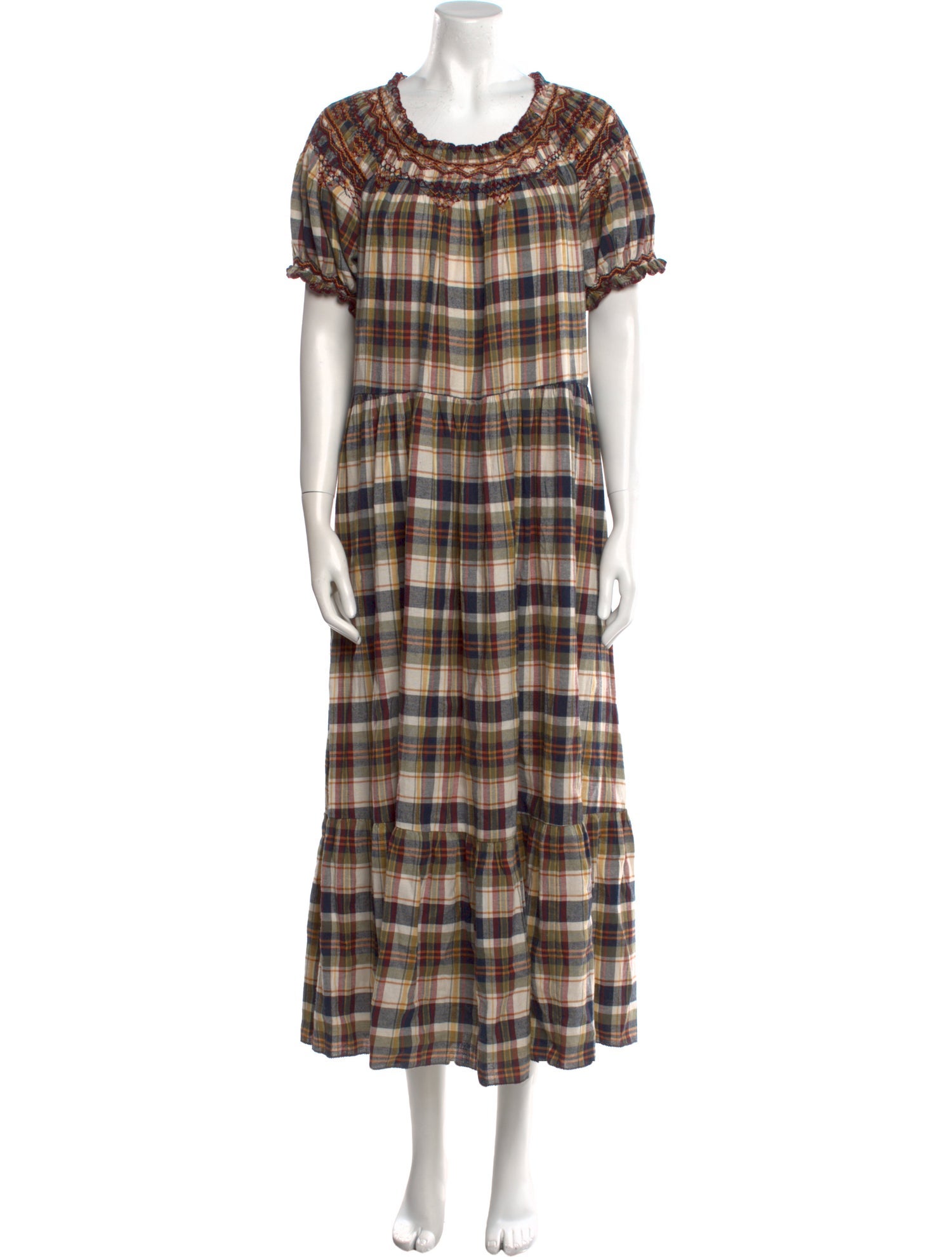 The Great Plaid Print Long Dress