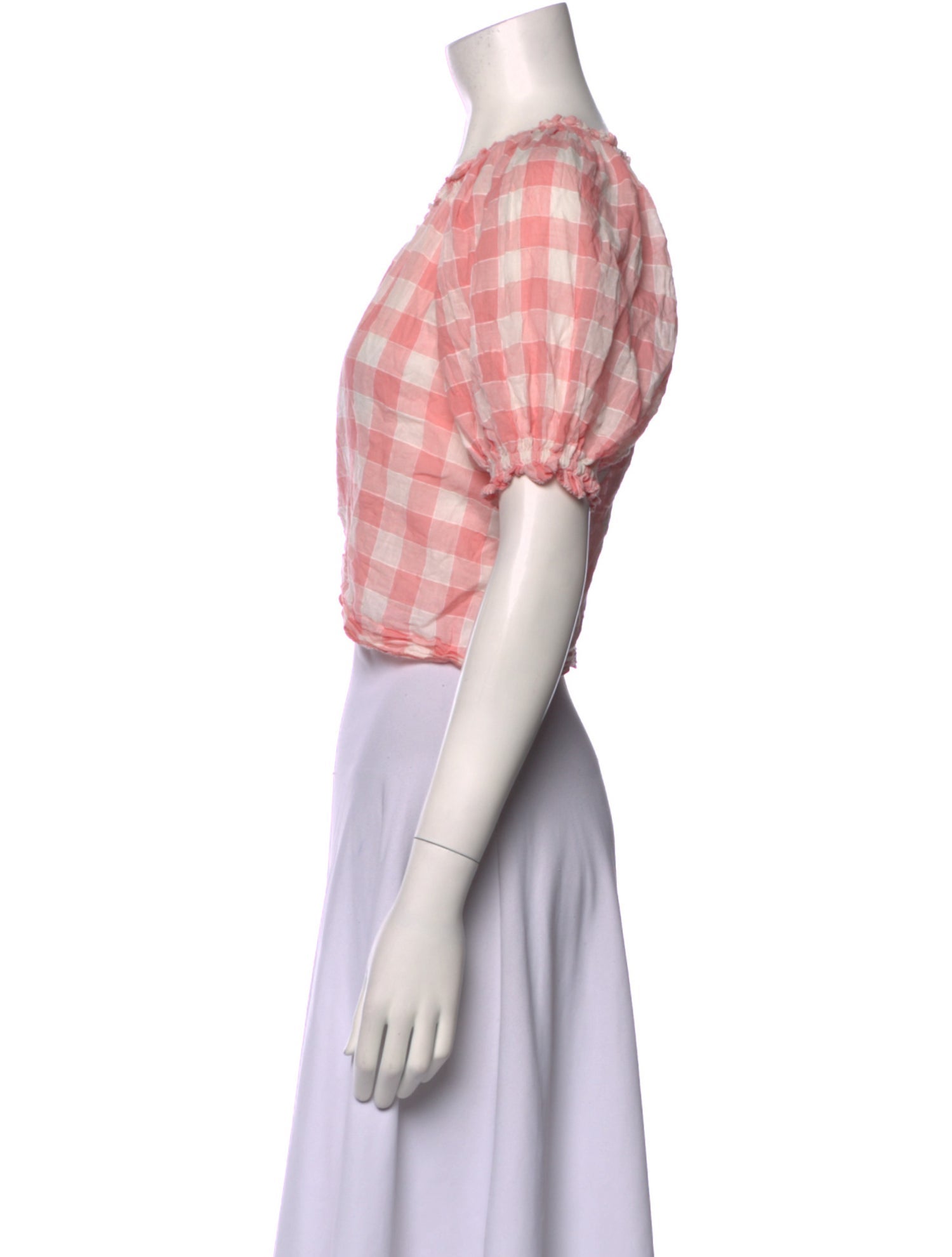 The Great Plaid Print Scoop Neck Crop Top