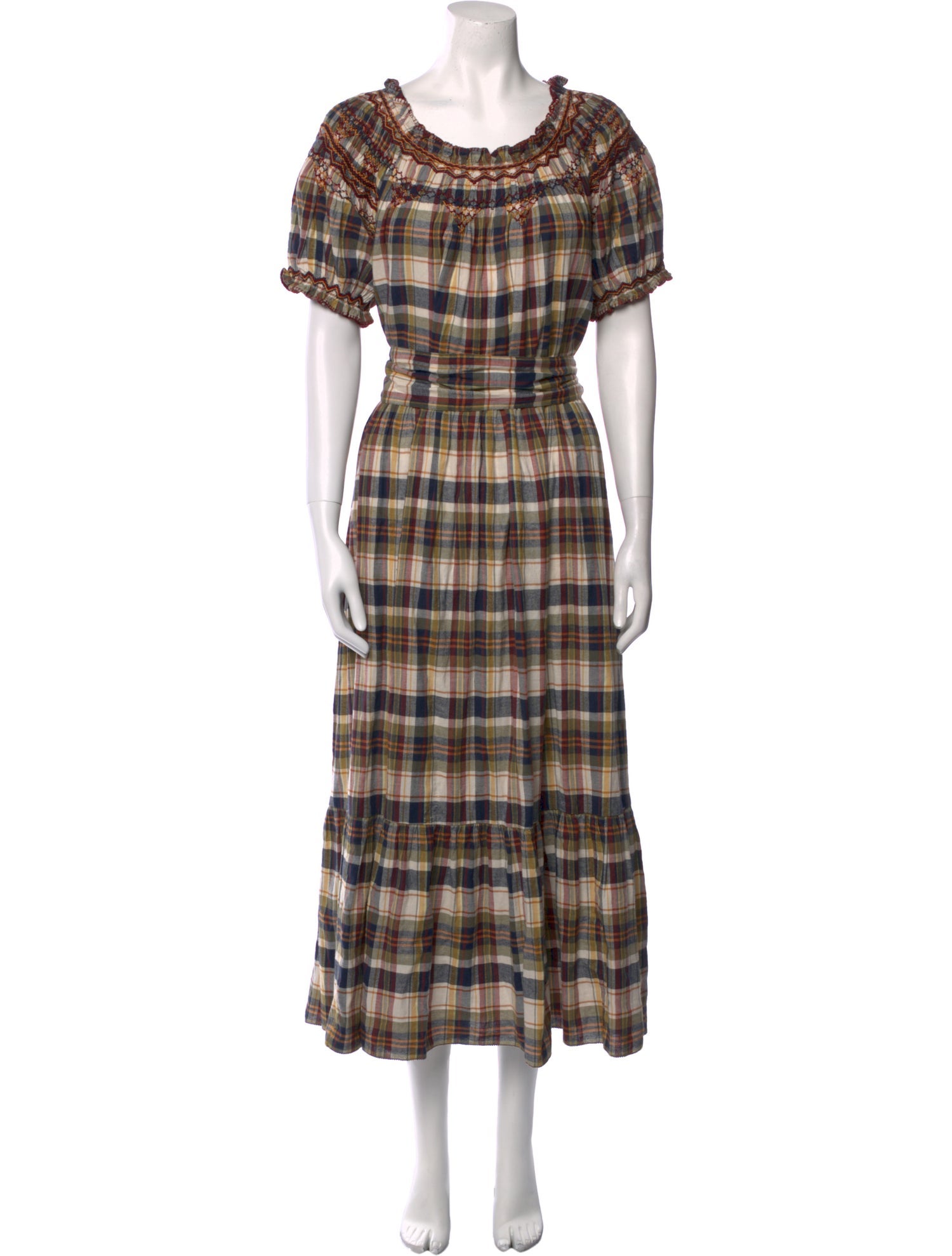 The Great Plaid Print Long Dress