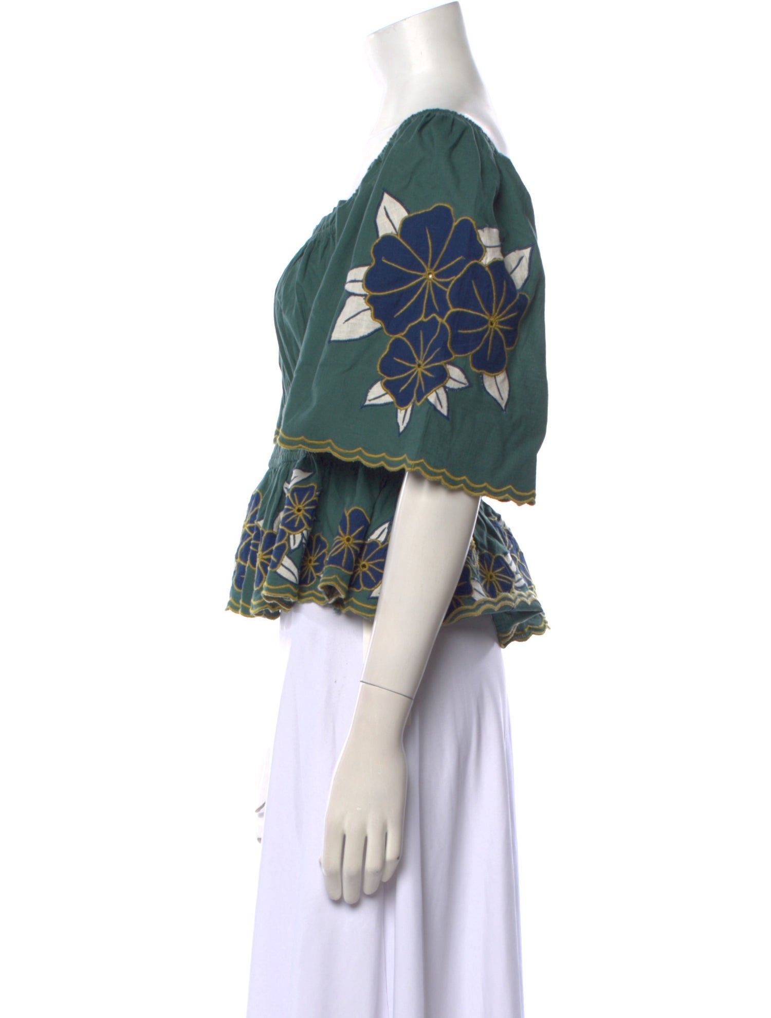The Great Square Neckline Three-Quarter Sleeve Blouse