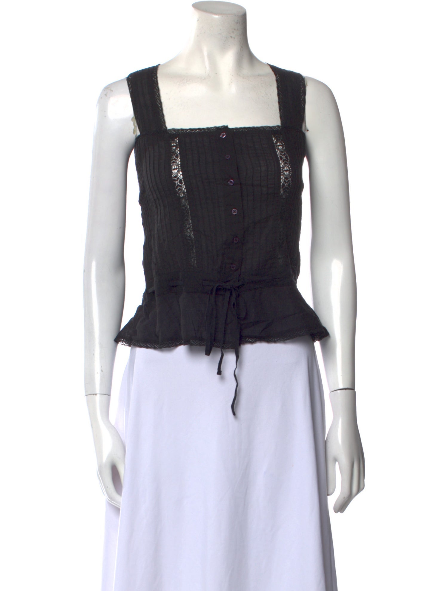 The Great Square Neckline Sleeveless Crop Top