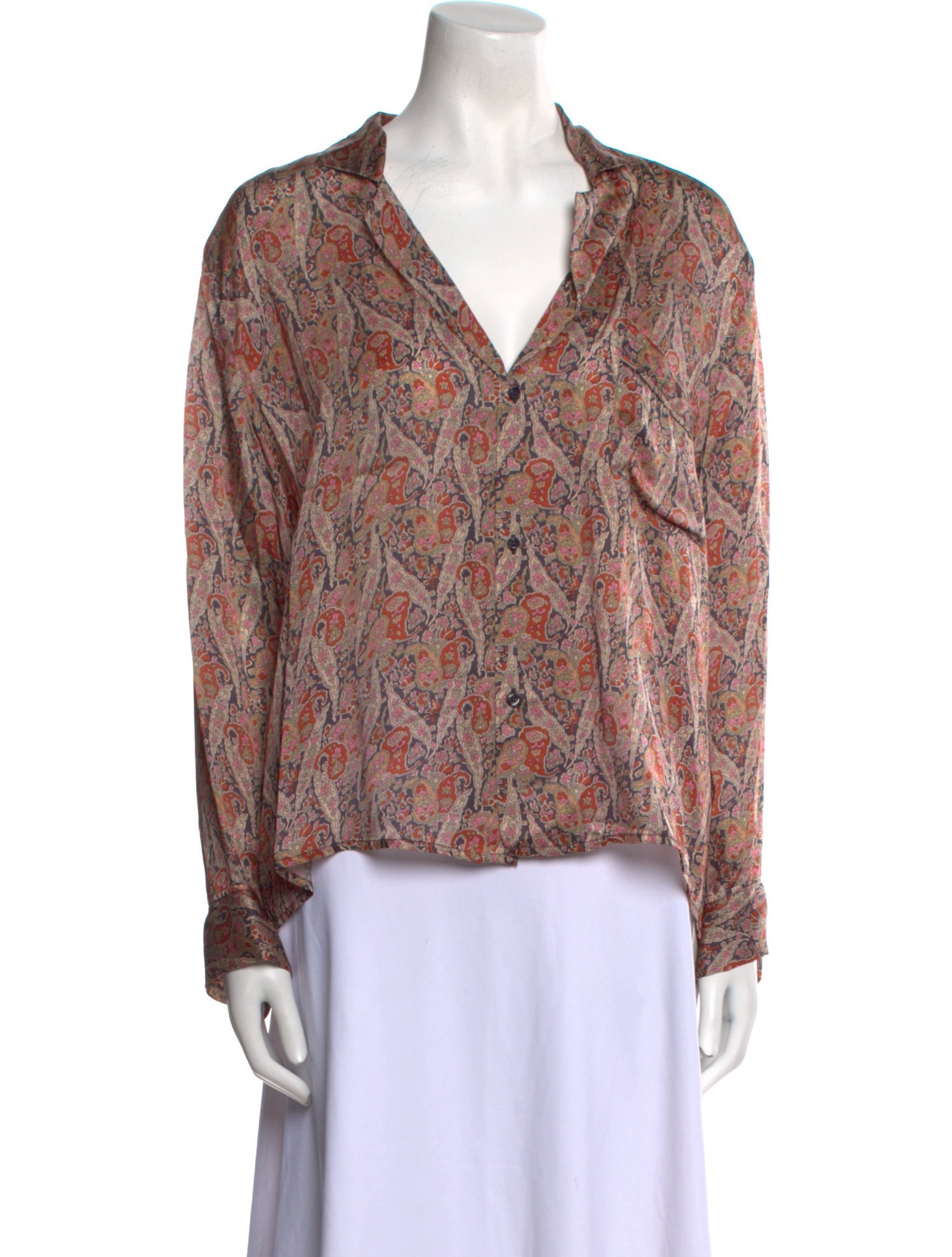 The Great Paisley Print Cowl Neck Blouse