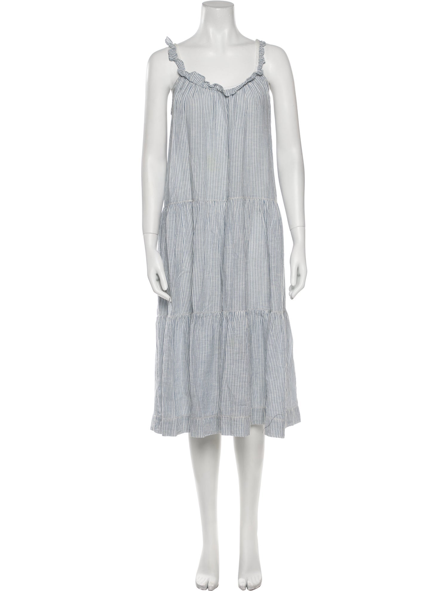 The Great Striped Midi Length Dress