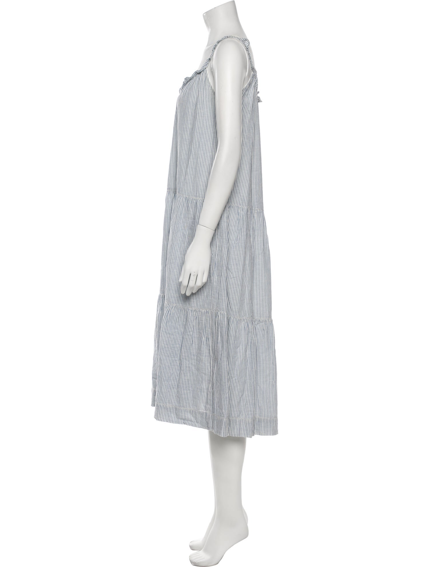 The Great Striped Midi Length Dress