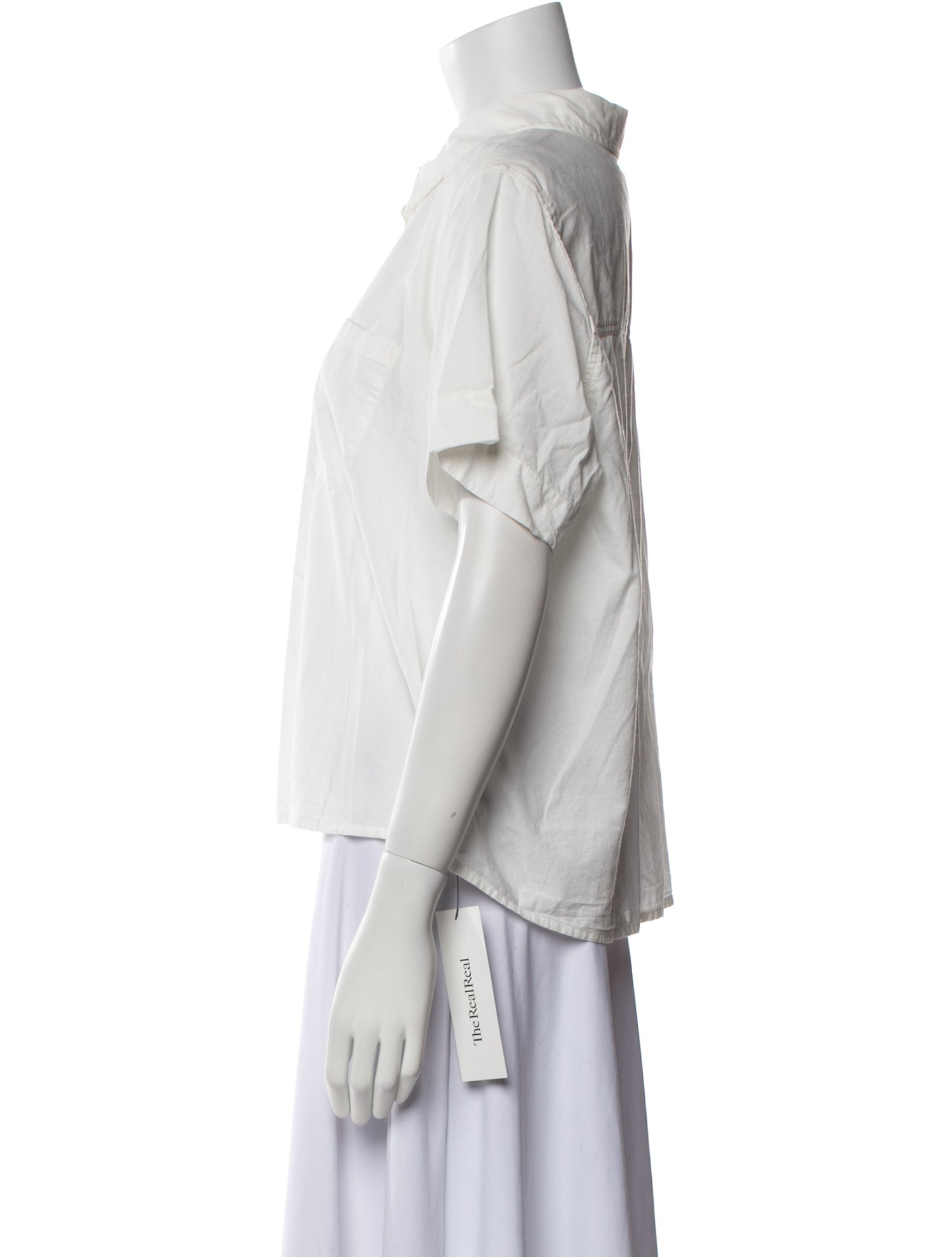 The Great Short Sleeve Button-Up Top