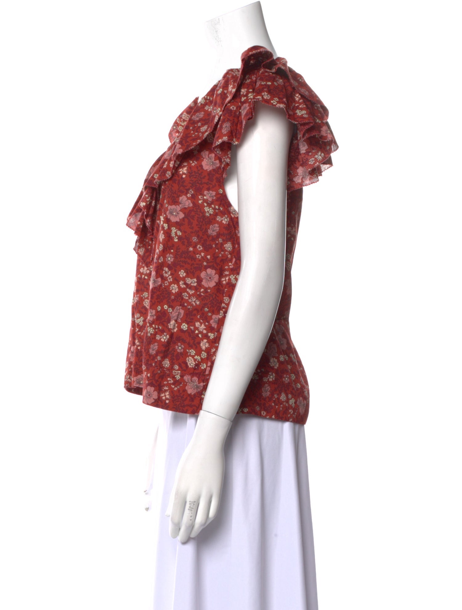 The Great Floral Print V-Neck Blouse