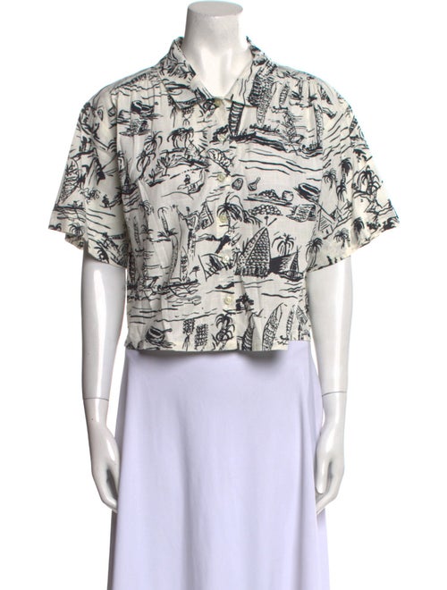 The Great Printed Short Sleeve Crop Top