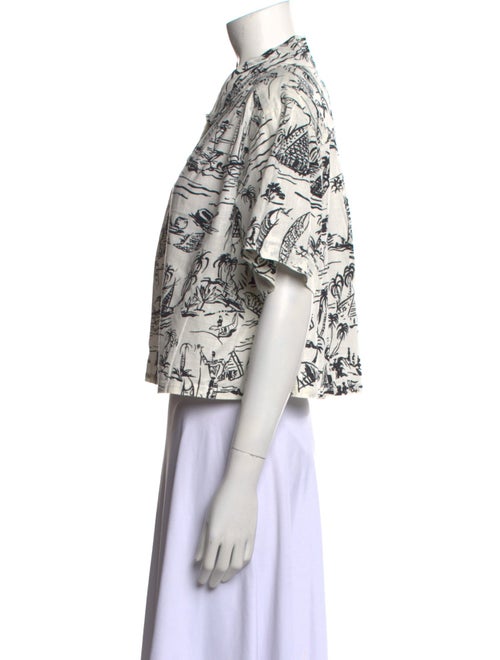 The Great Printed Short Sleeve Crop Top