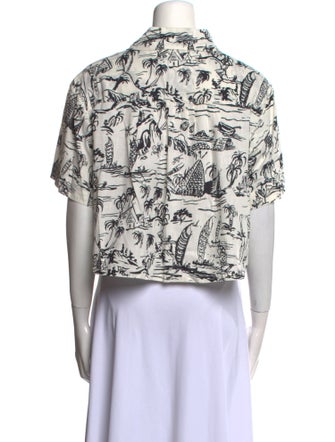 The Great Printed Short Sleeve Crop Top