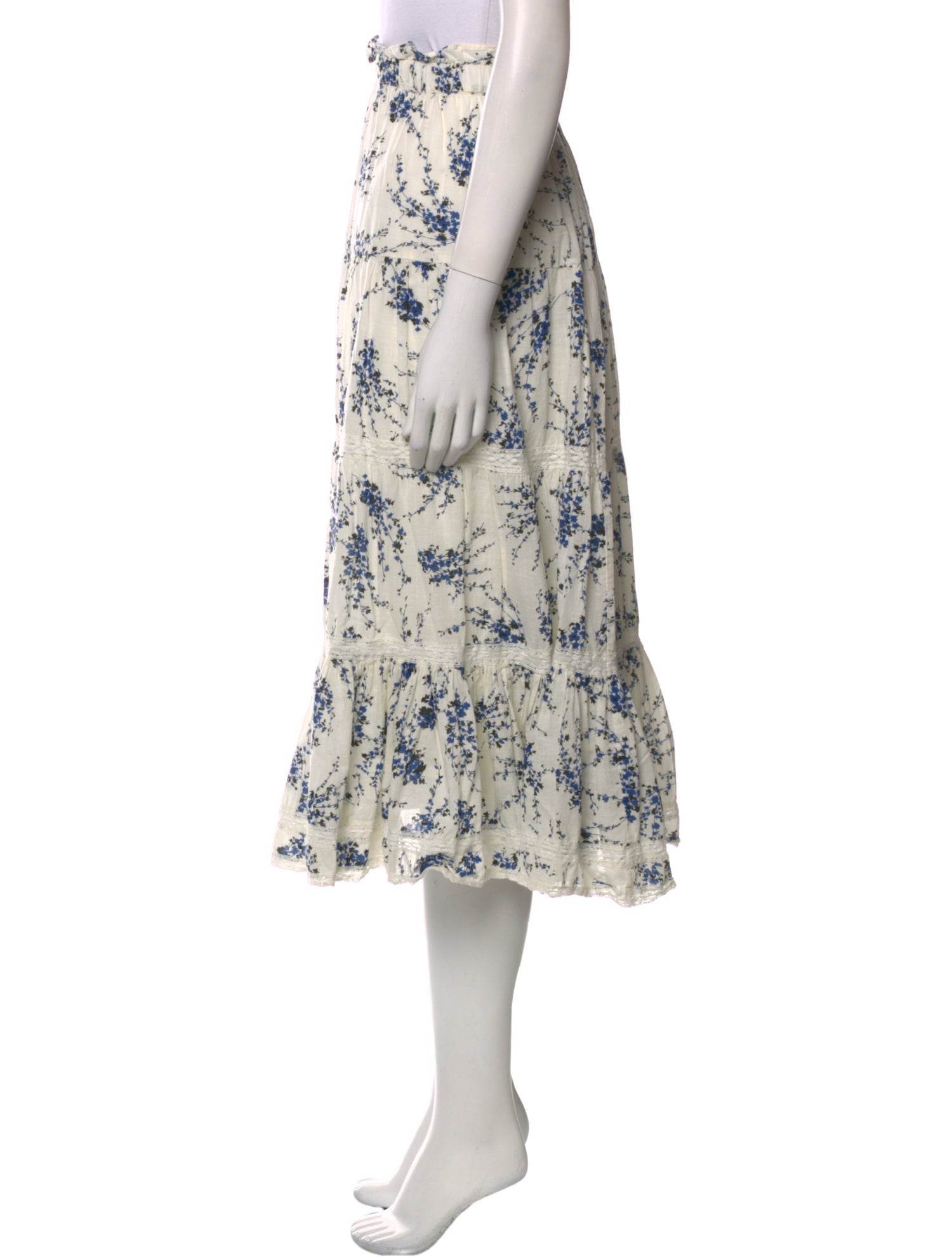 The Great Floral Print Midi Length Skirt